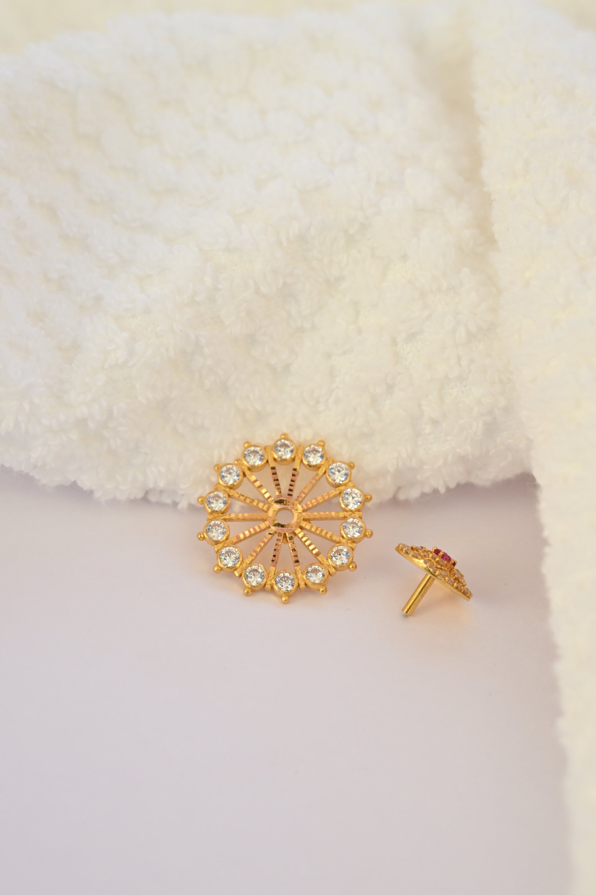 Round Wheel Diamond Earring Frames