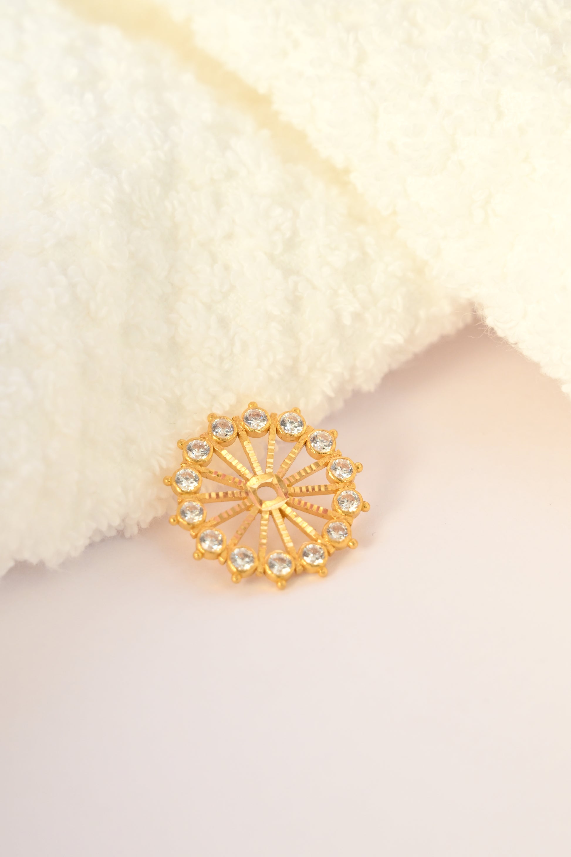 Round Wheel Diamond Earring Frames