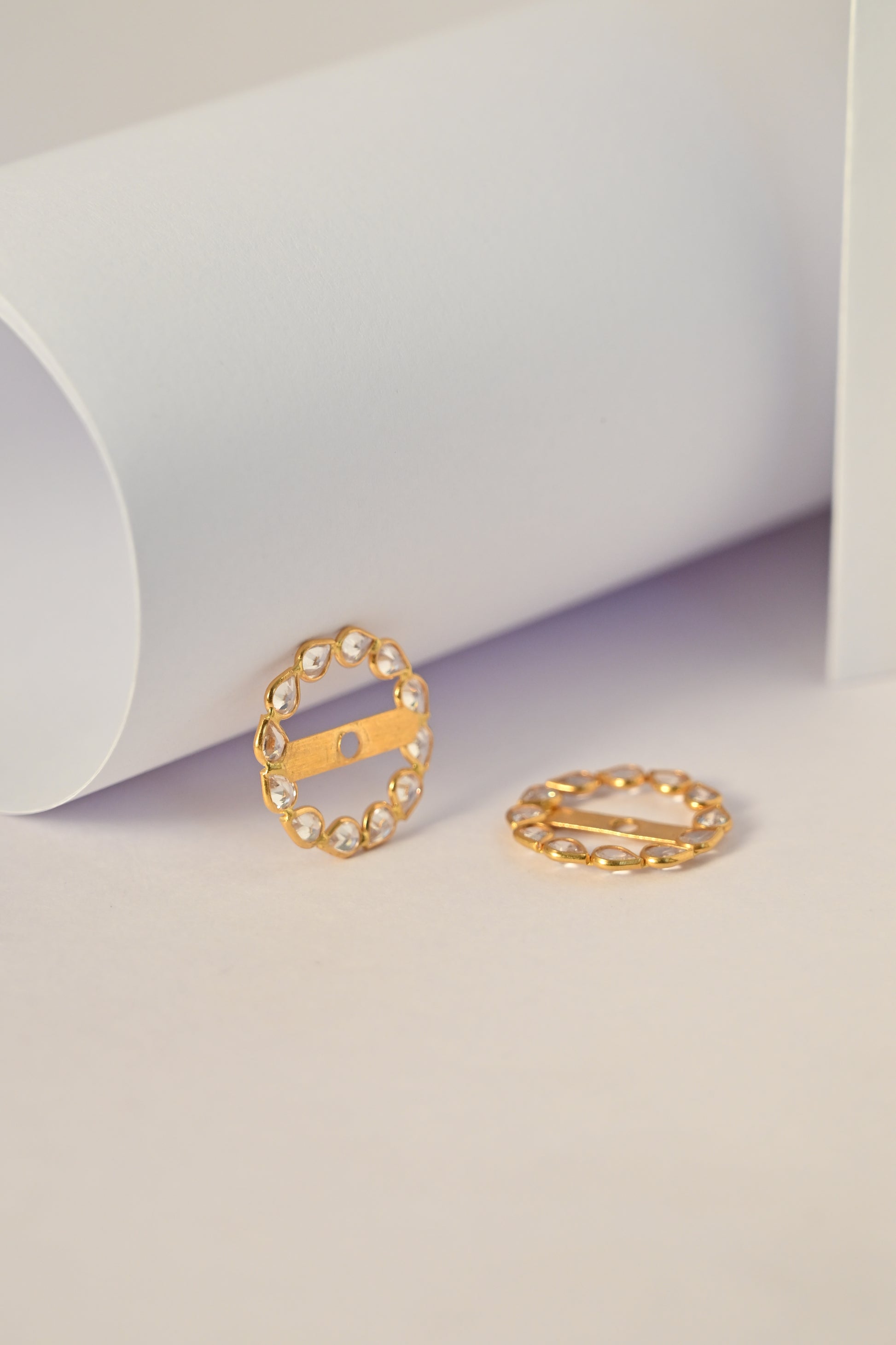 Round Petal Diamond Earring Frame