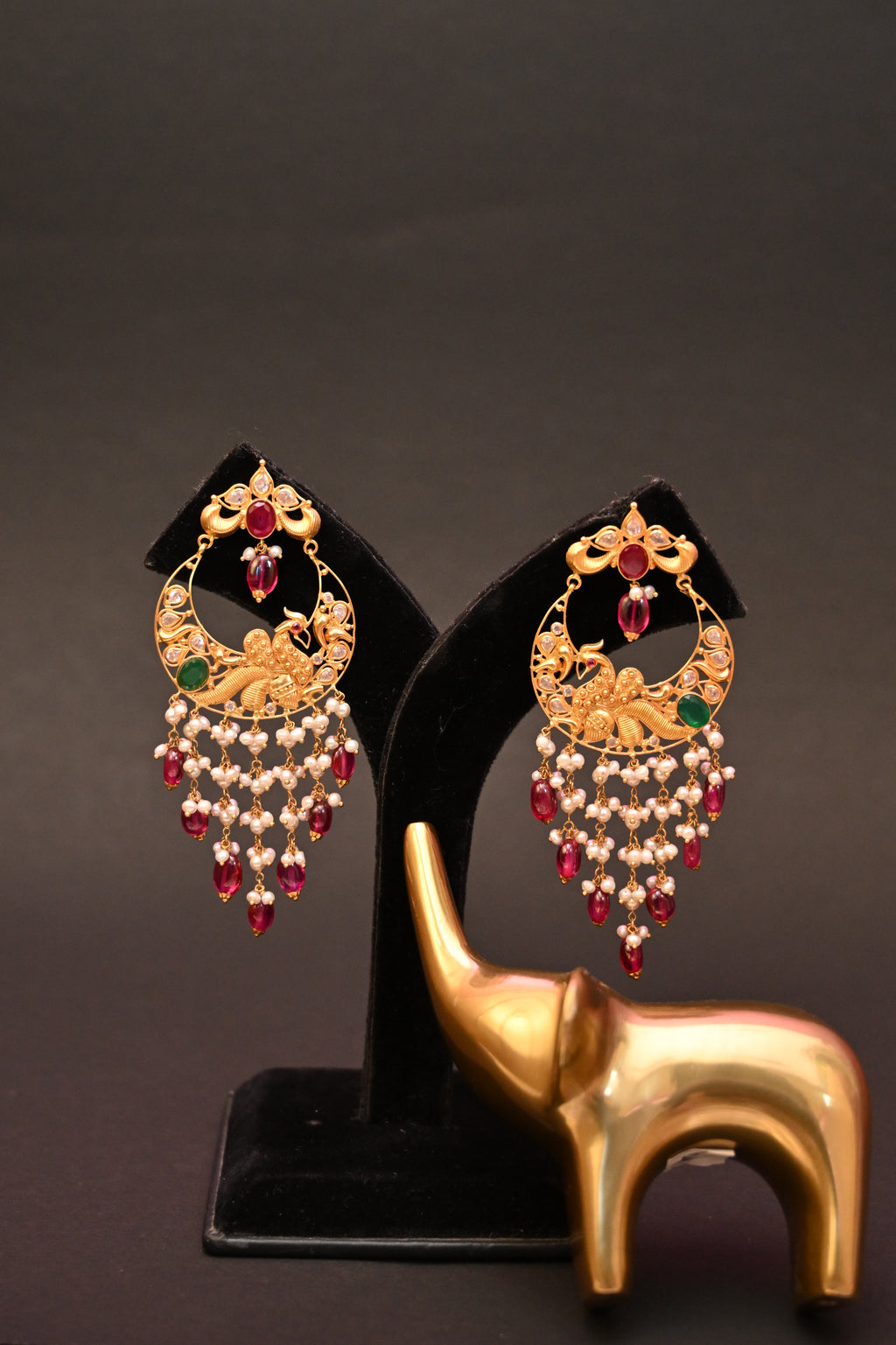 Traditional Indian chandelier style jhumkas
