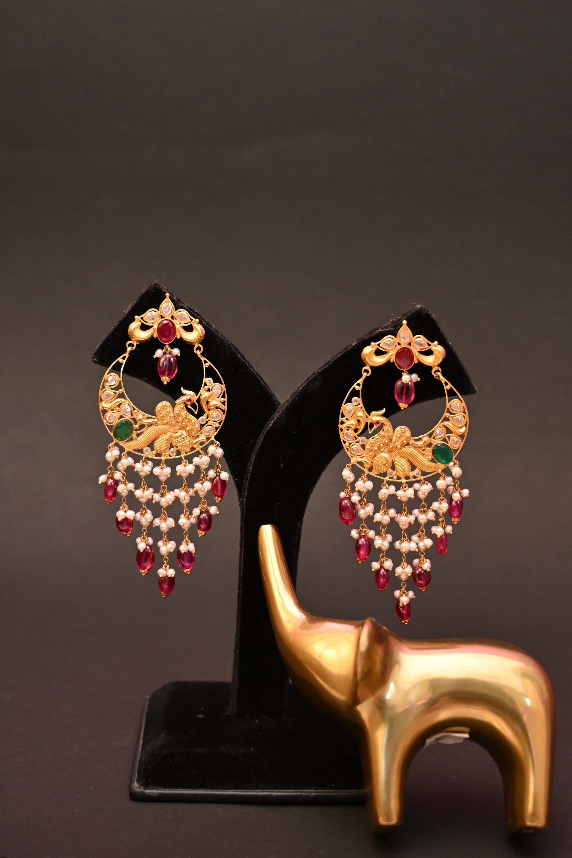 Traditional Indian chandelier style jhumkas