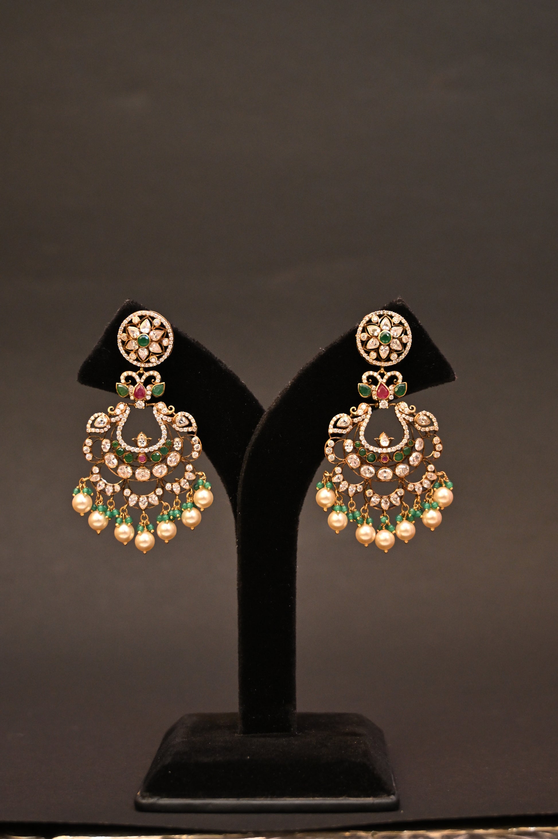 Pearl Chandbalis Style Earrings