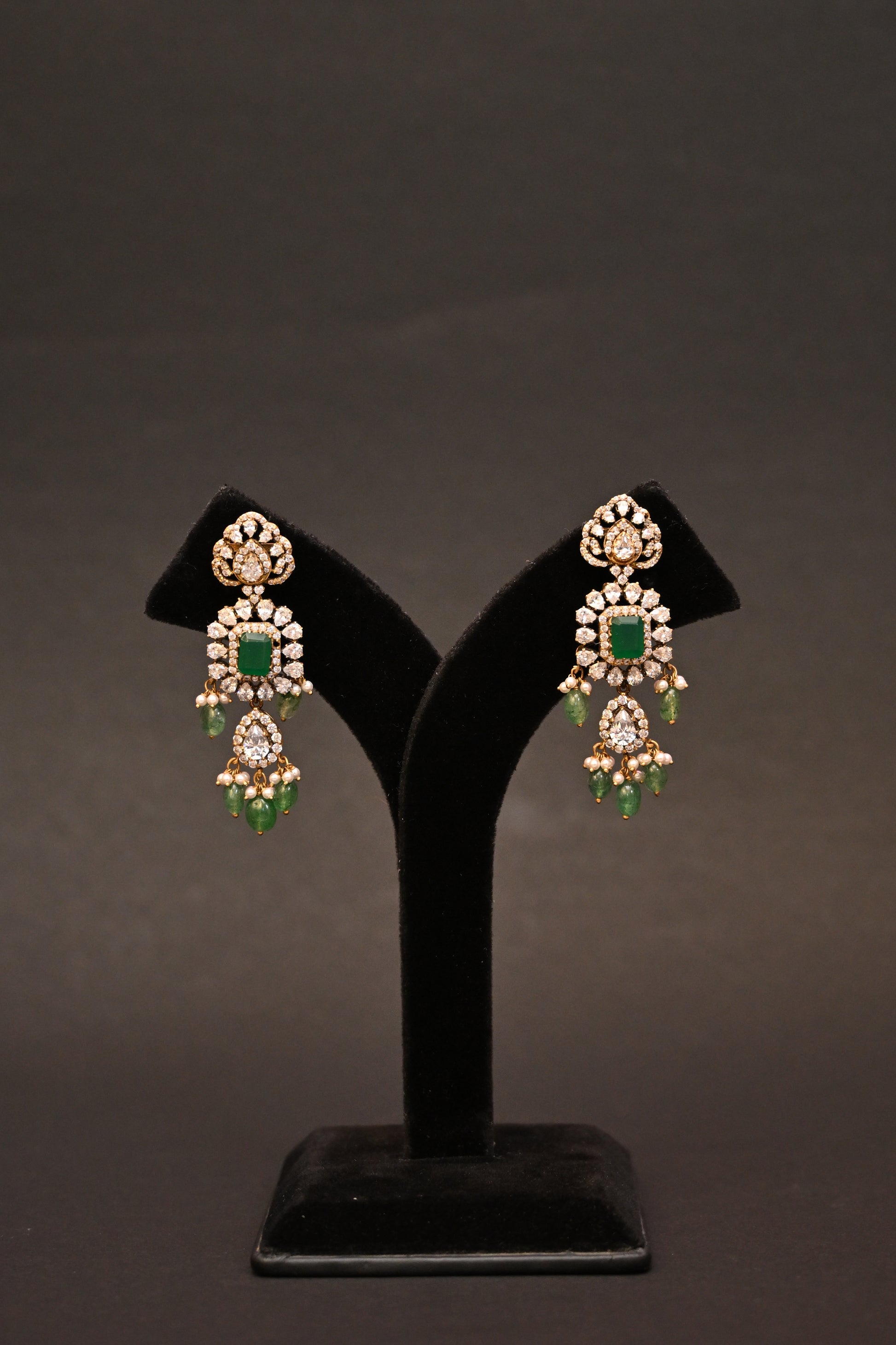 Emerald Grace Drop Earrings
