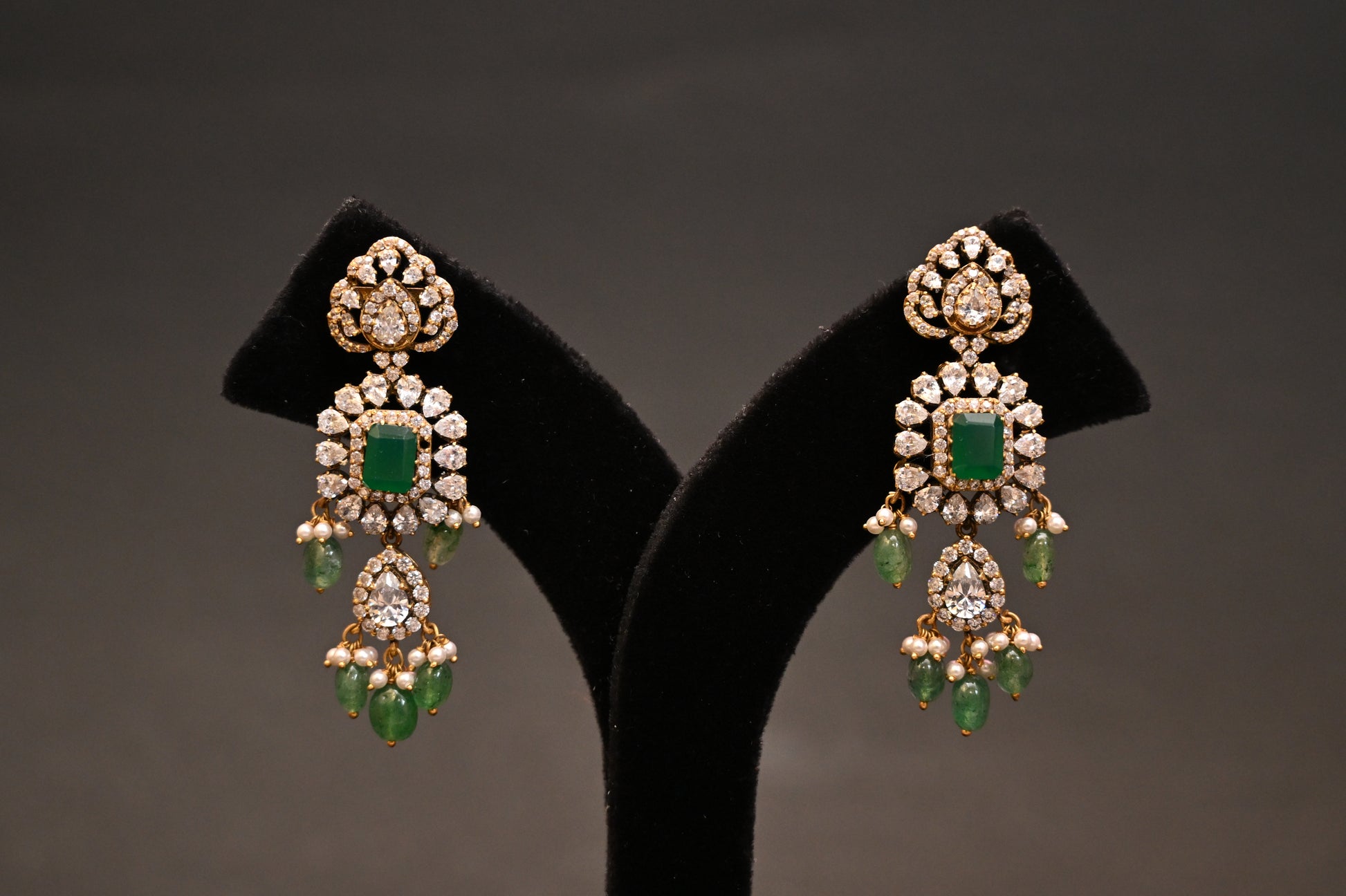 Emerald Grace Drop Earrings