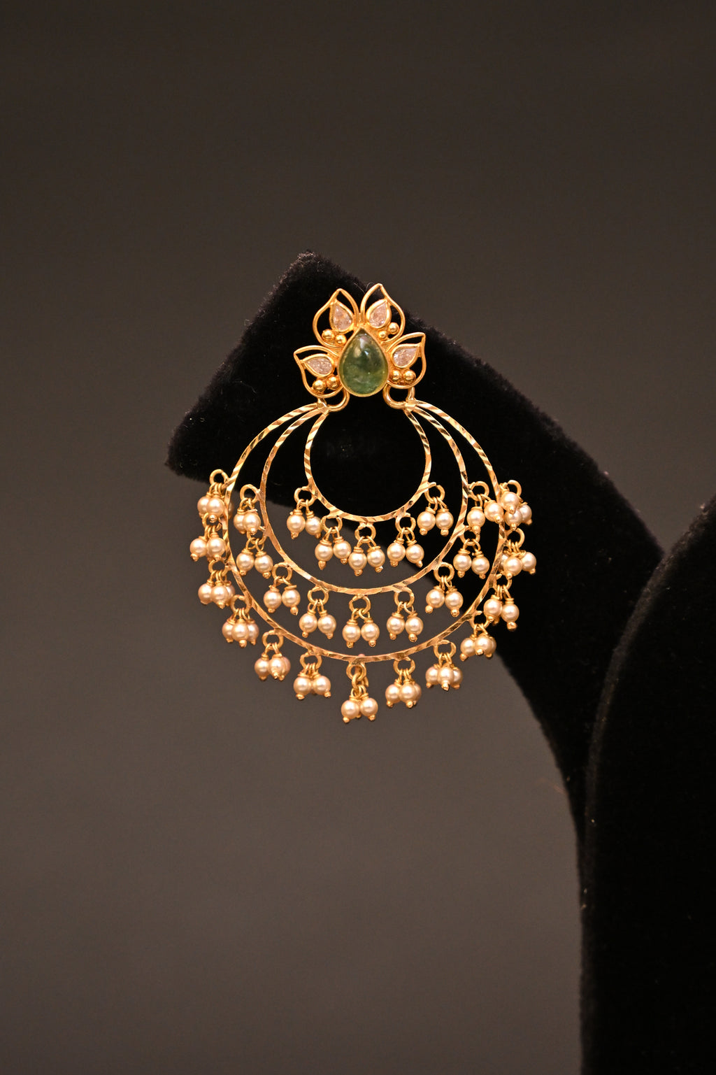 Lotus Hoop Chandbalis Style Earrings