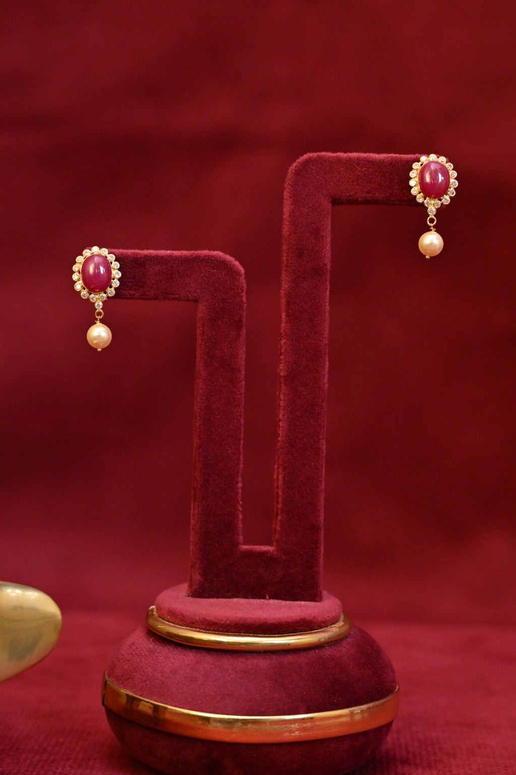 Multi-Gemstone Kundan Necklace Set with Pearl Drops