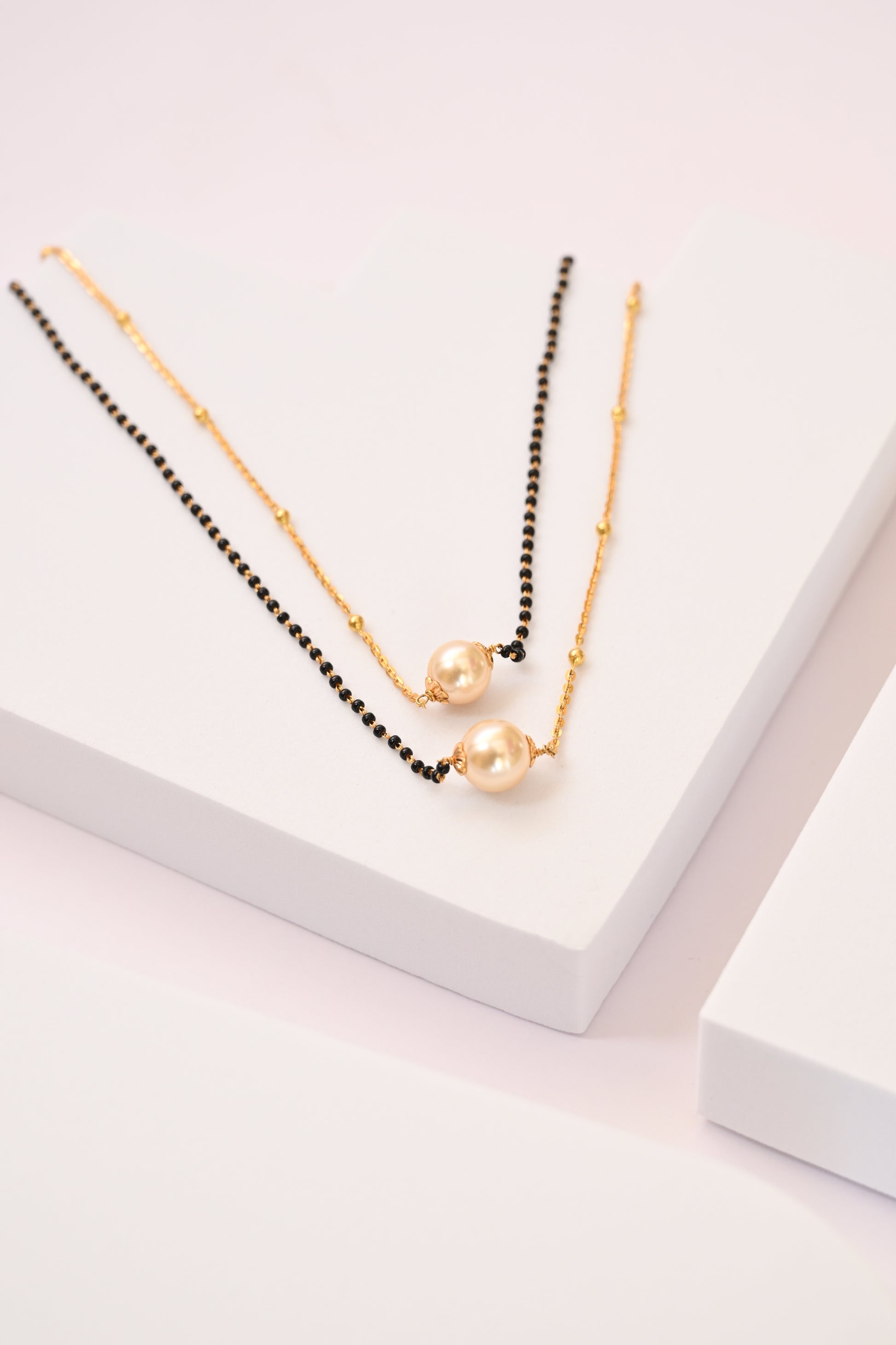Pearl beads Gold Layered Mangalsutra