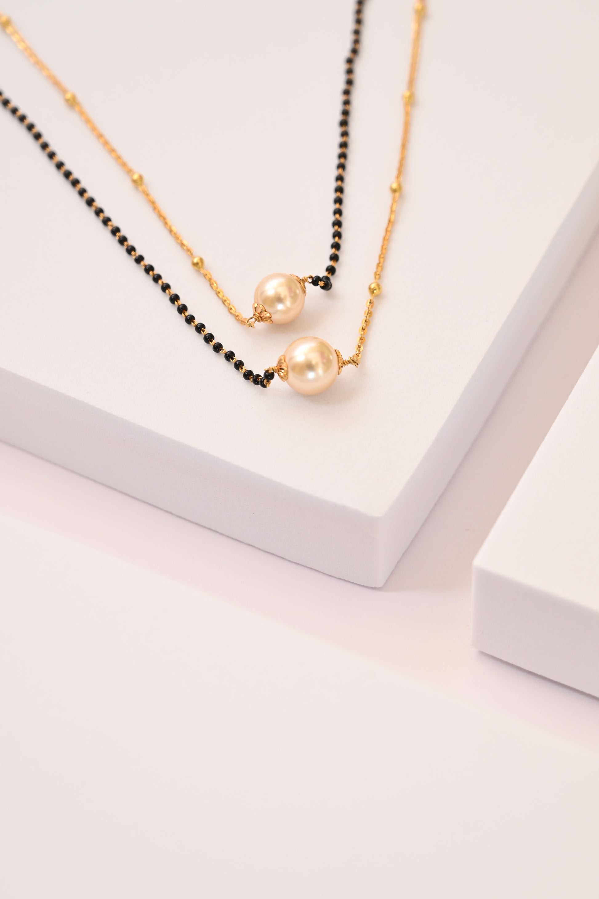 Pearl beads Gold Layered Mangalsutra