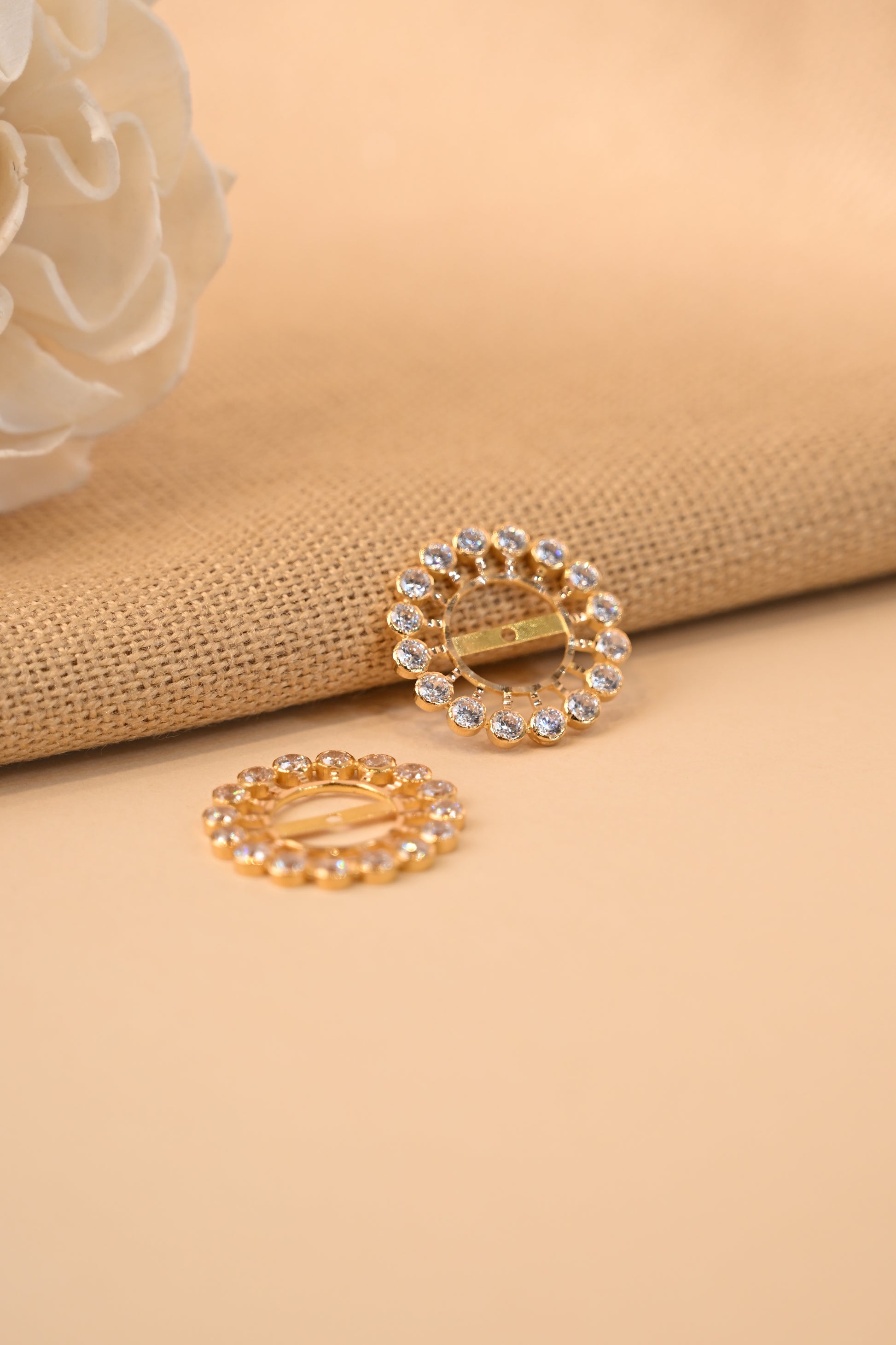 CZ Stone Gold Earring Frames