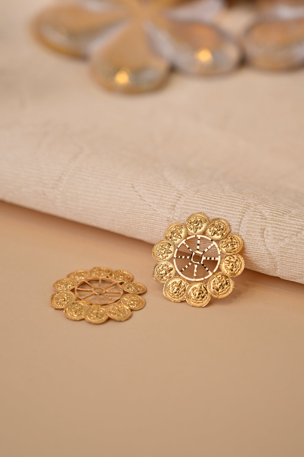 Lakshmi Coins Round Earring Frame