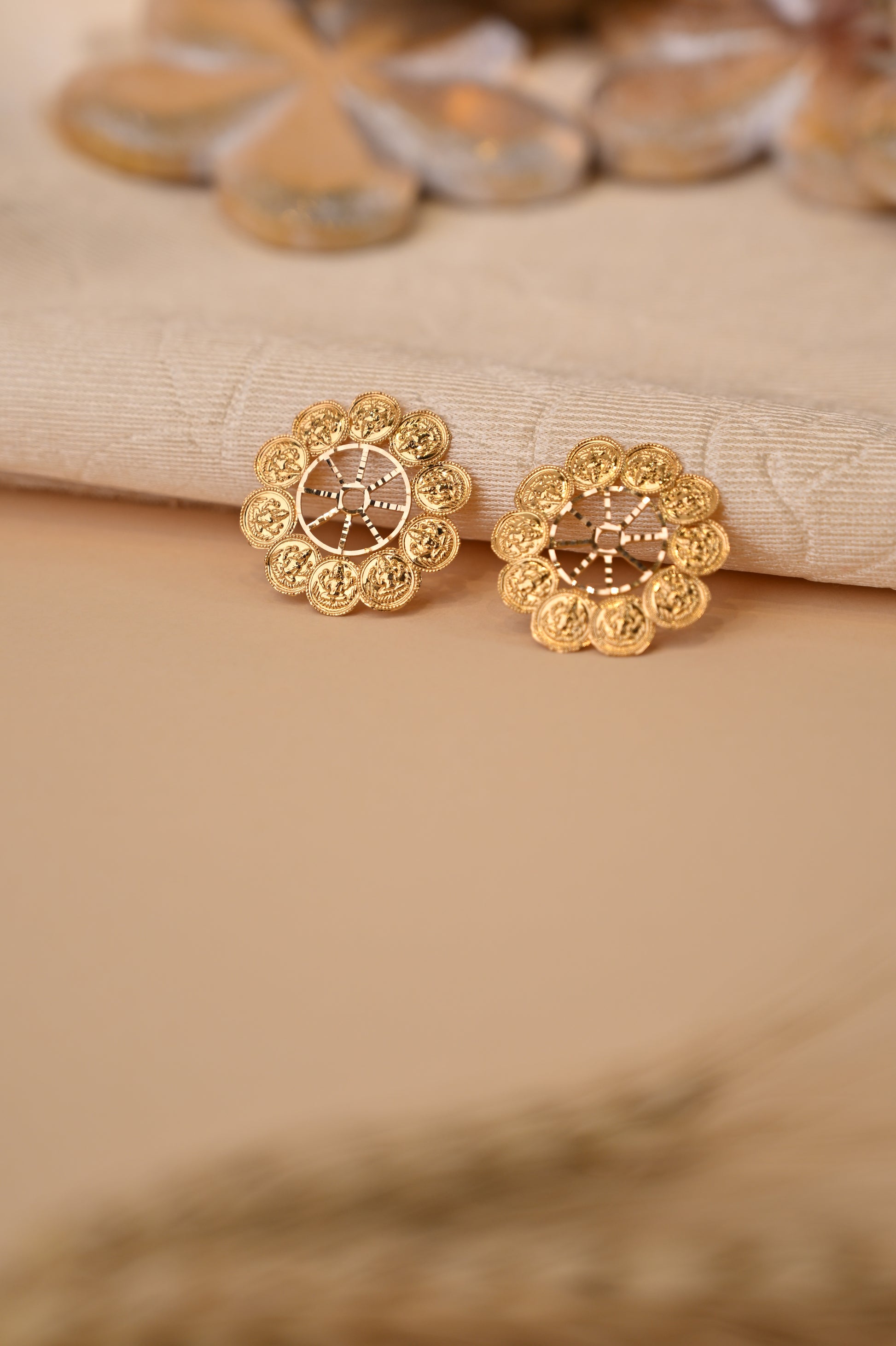 Lakshmi Coins Round Earring Frame