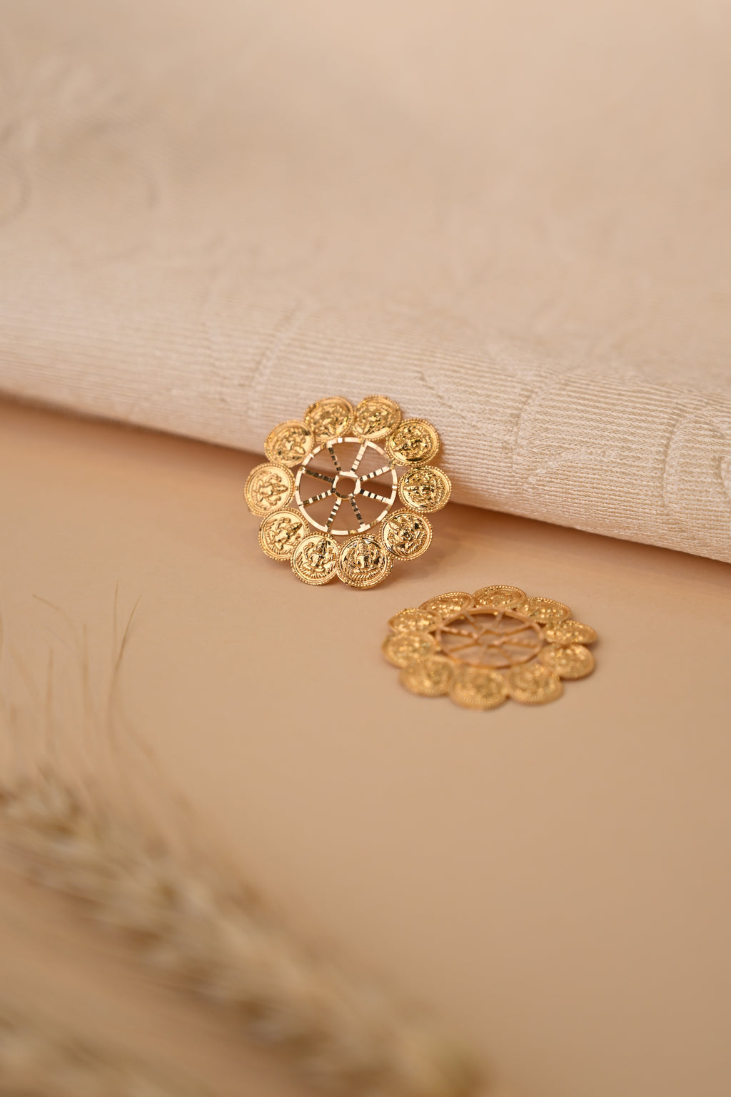 Lakshmi Coins Round Earring Frame