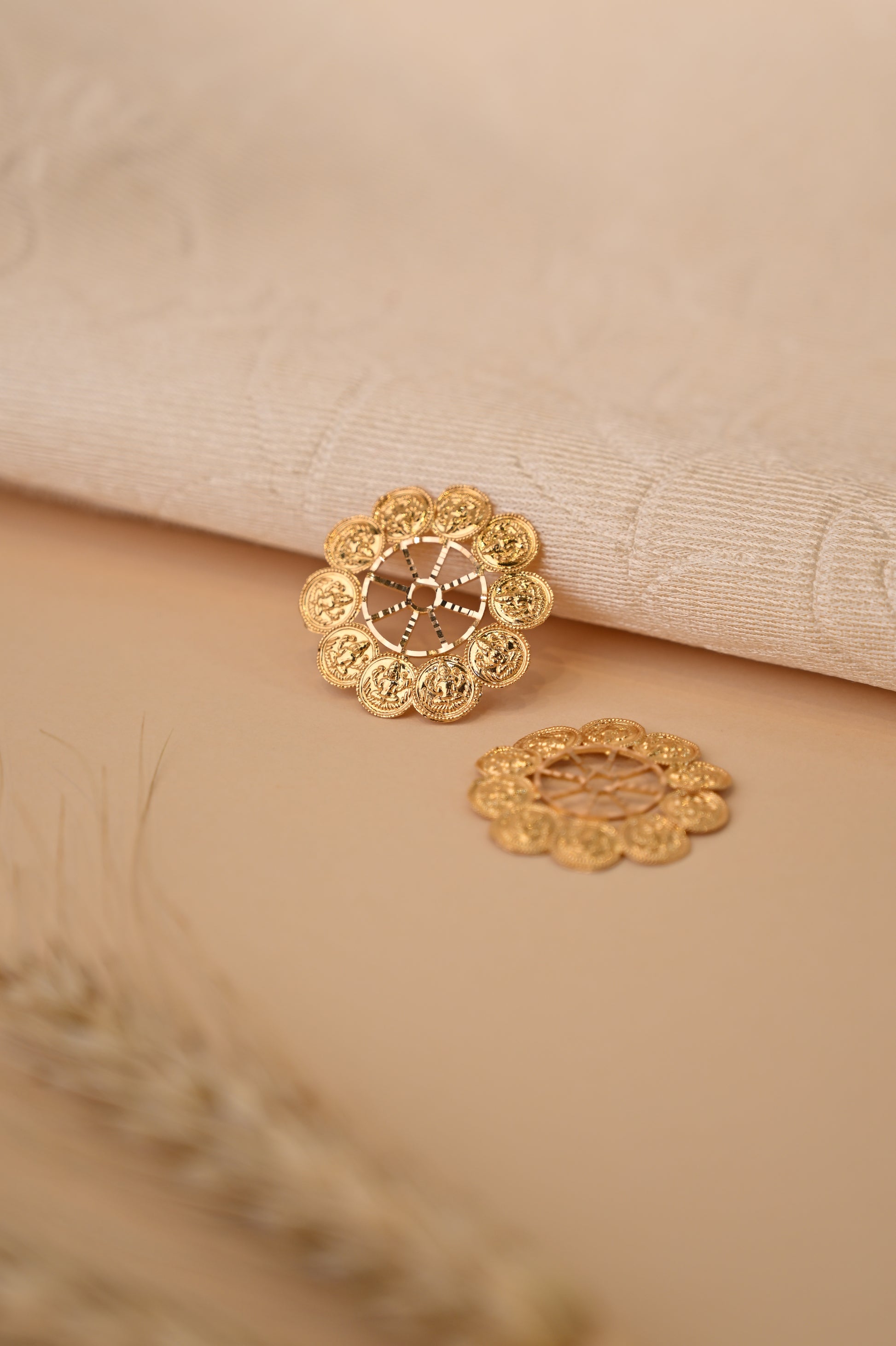 Lakshmi Coins Round Earring Frame