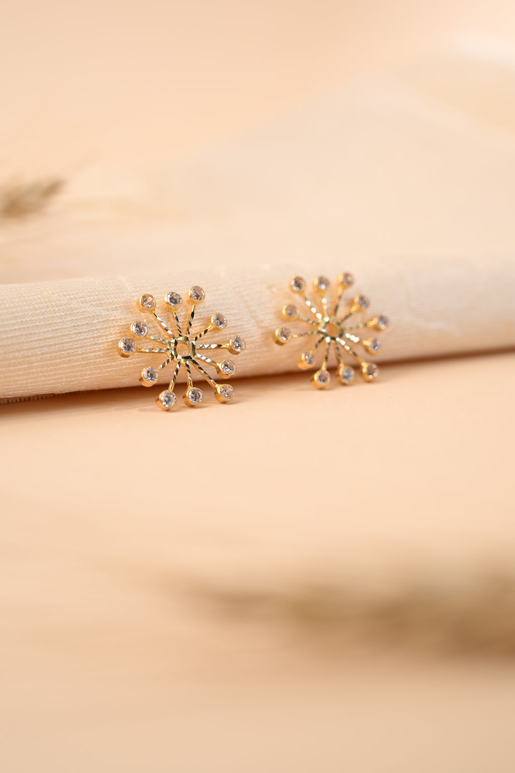 CZ Stone Gold Earring Frames