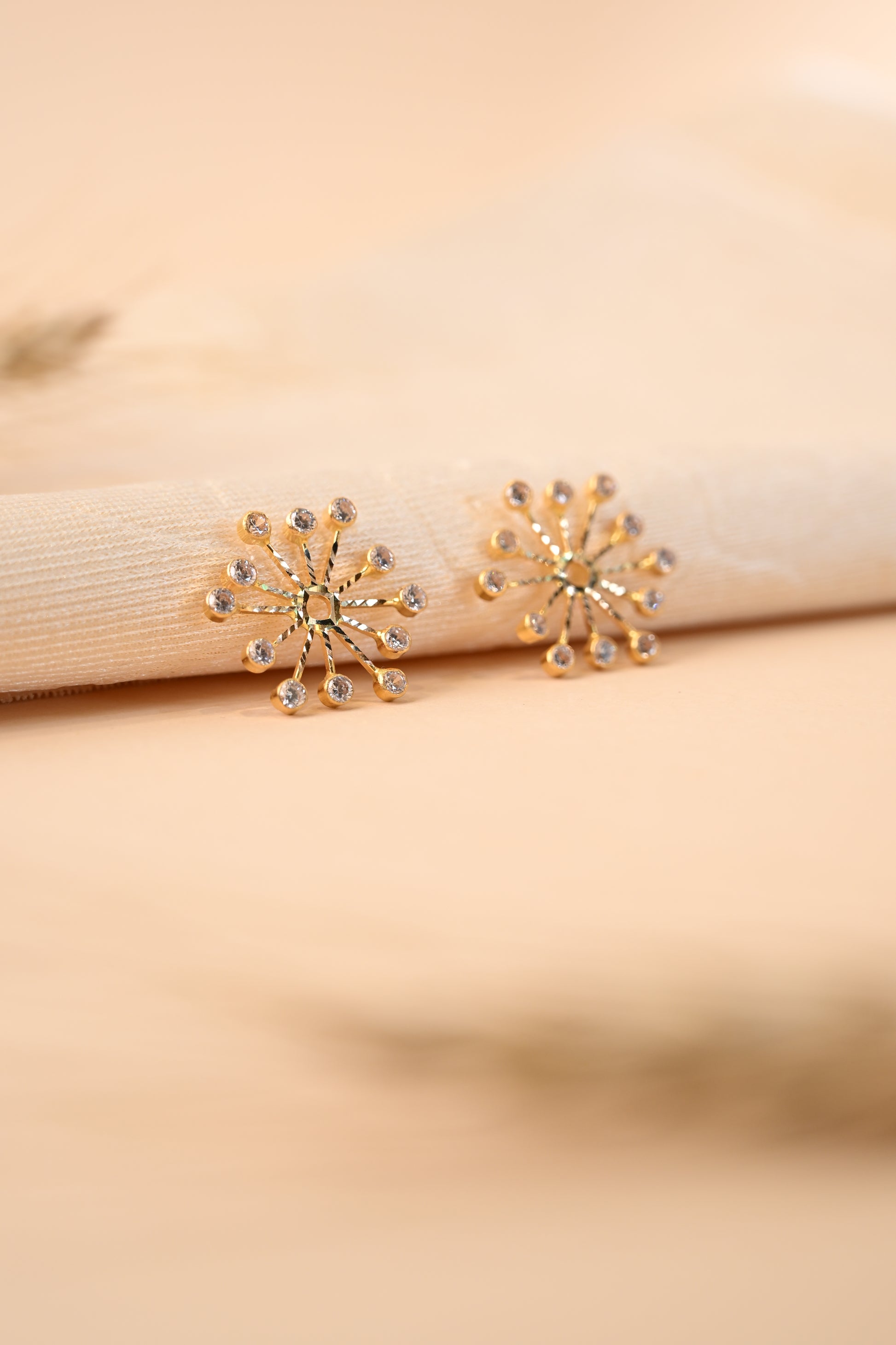 CZ Stone Gold Earring Frames