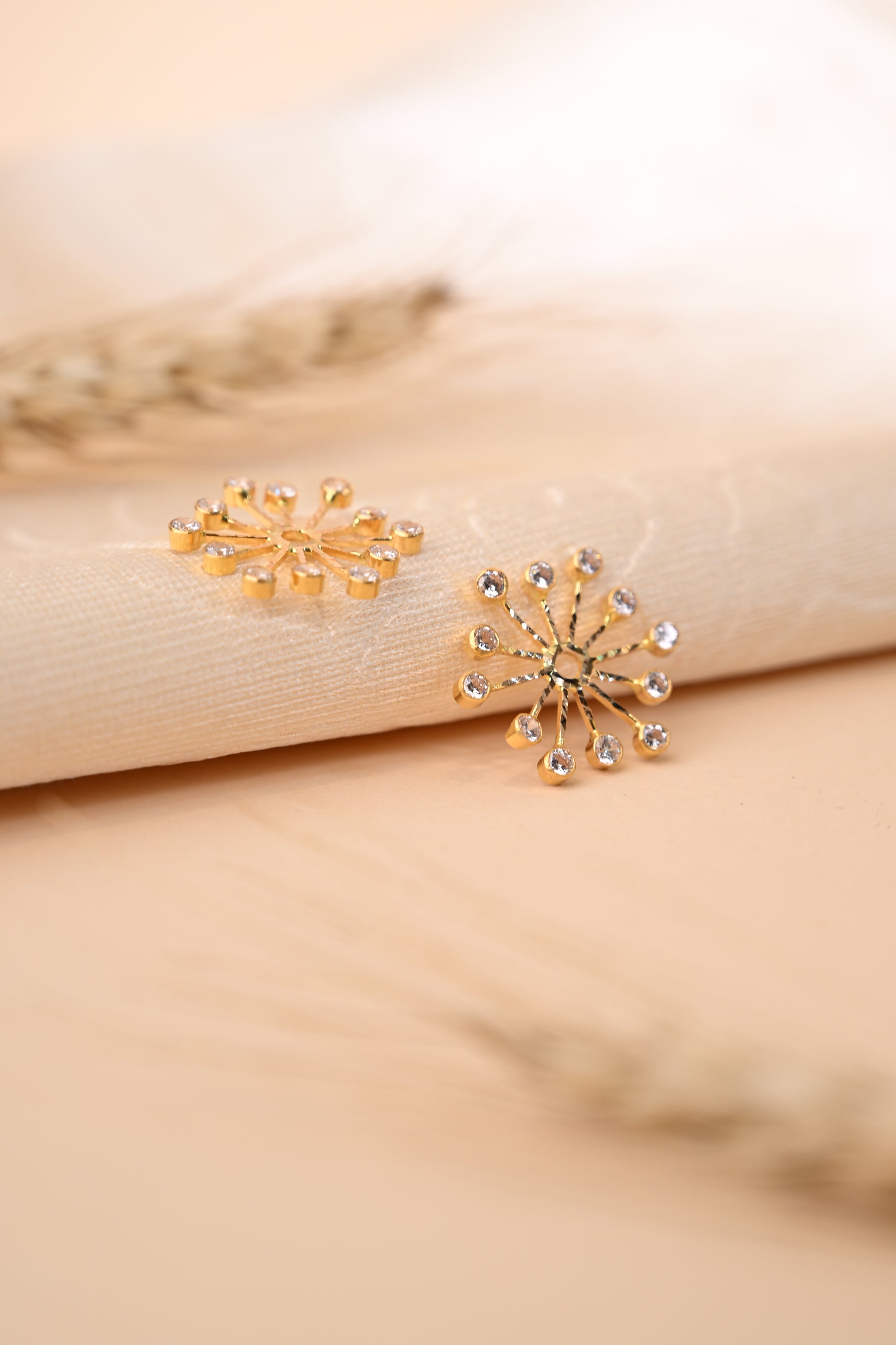 CZ Stone Gold Earring Frames