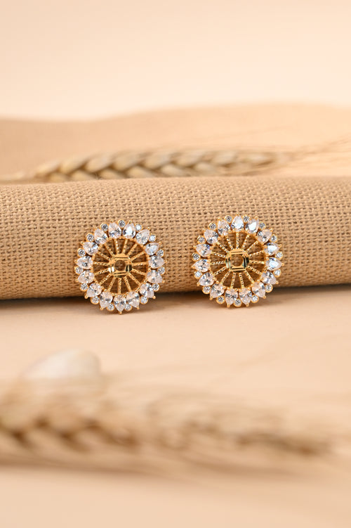 CZ Stone Gold Earring Frame
