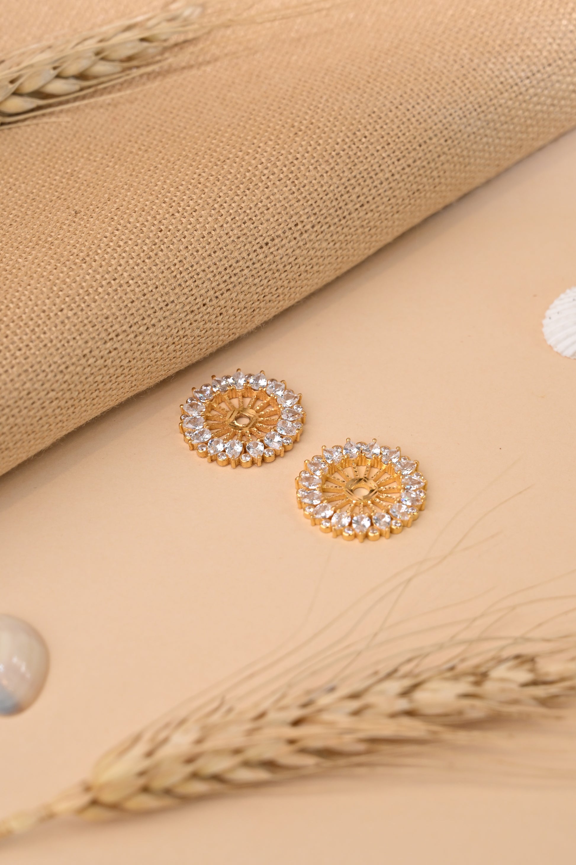 CZ Stone Gold Earring Frame