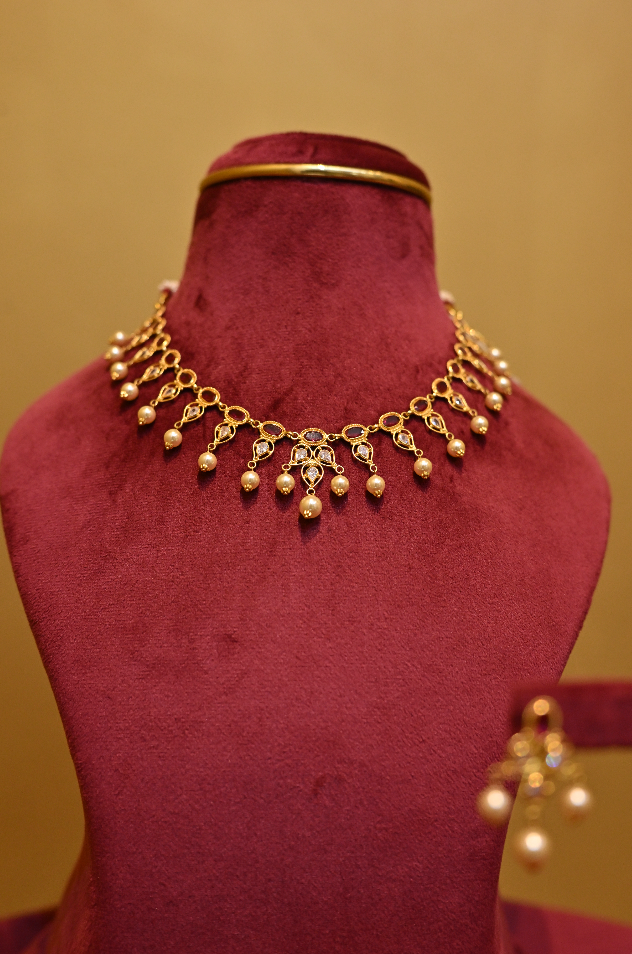 Pearl & Kundan-Style Necklace