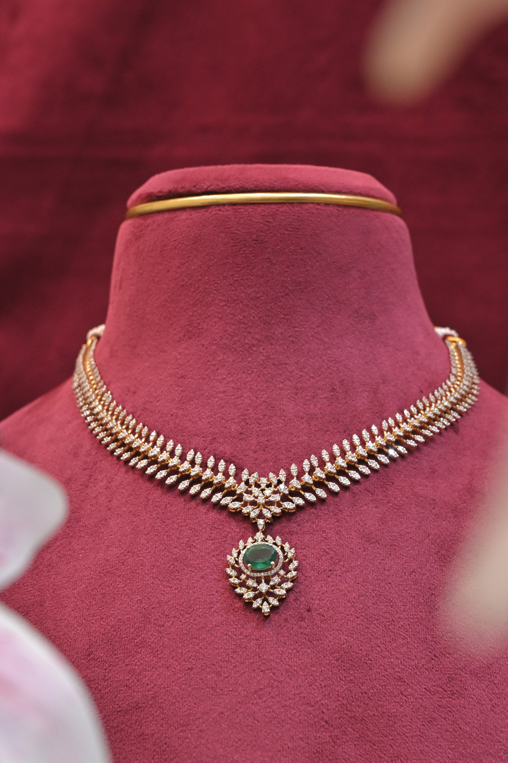 Emerald Drop CZ Necklace