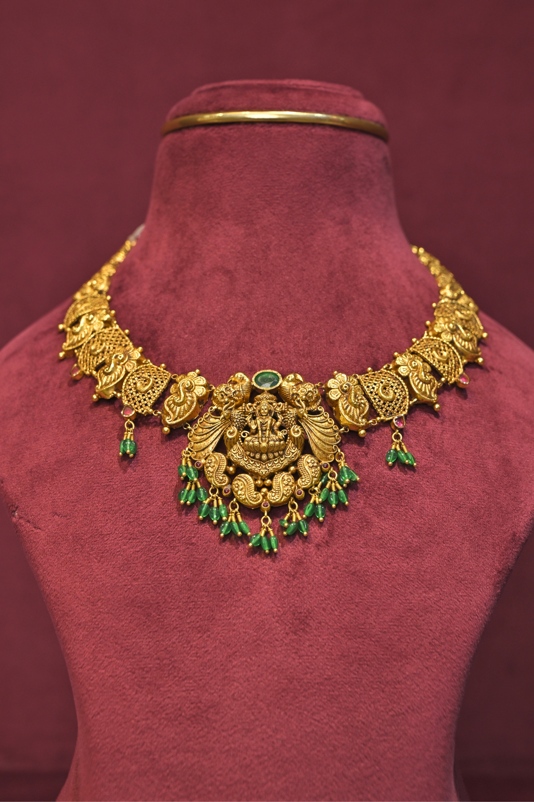 Mahalakshmi Peacock Temple Choker