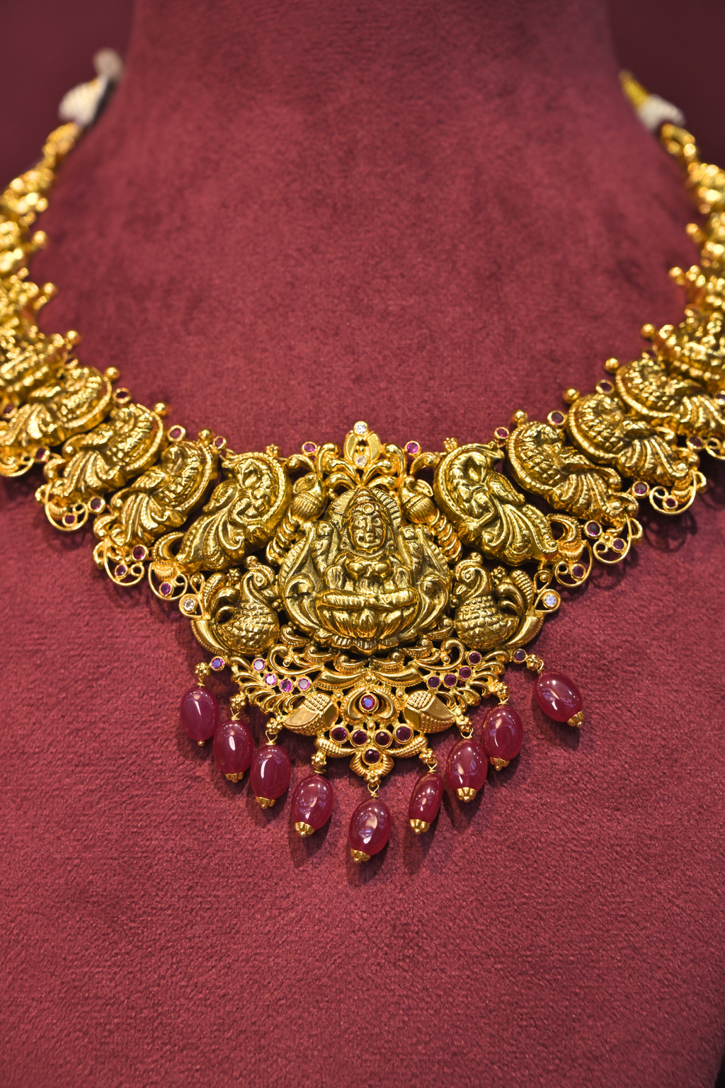Lakshmi Ruby Temple Choker Necklace