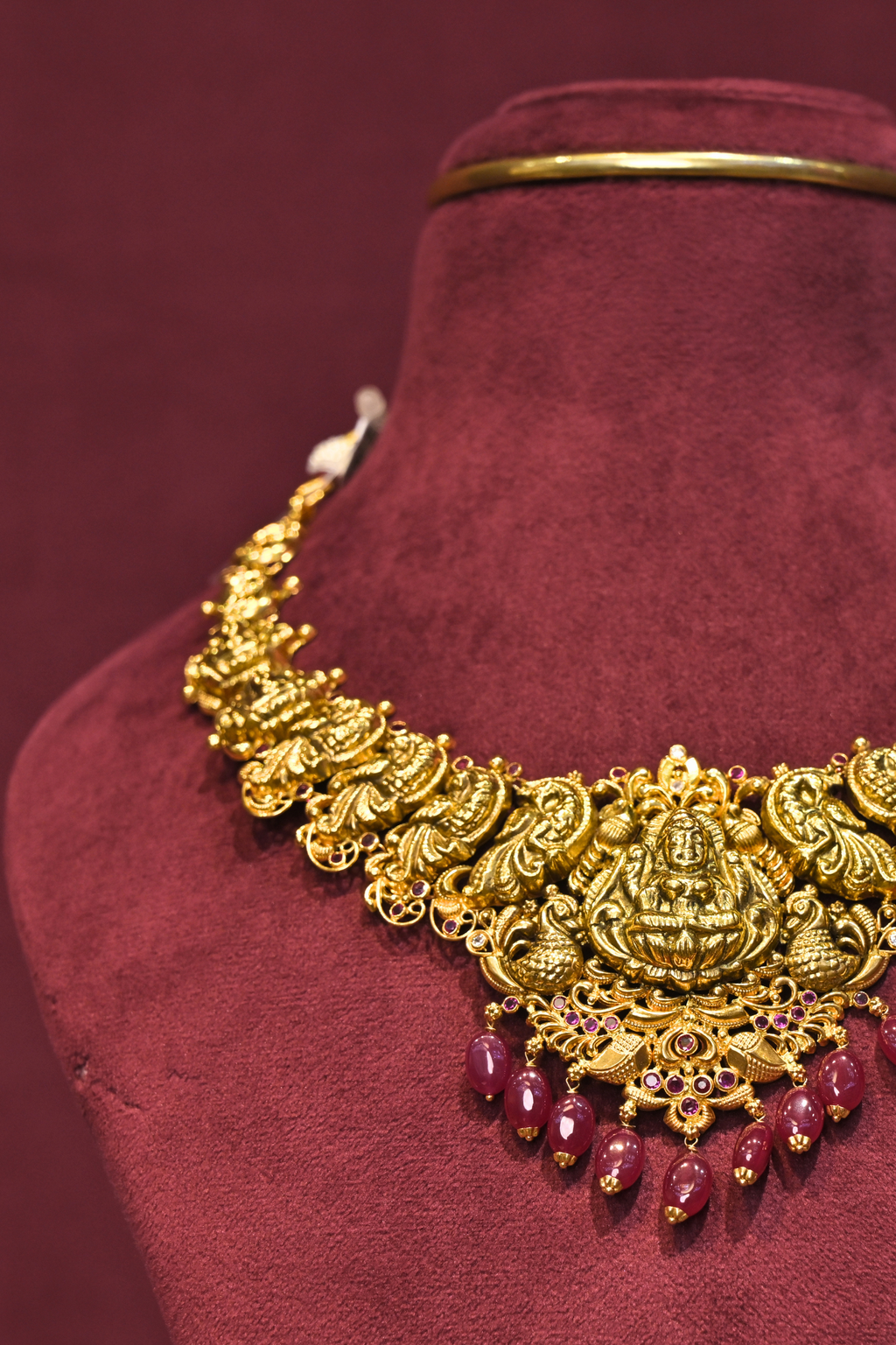 Lakshmi Ruby Temple Choker Necklace
