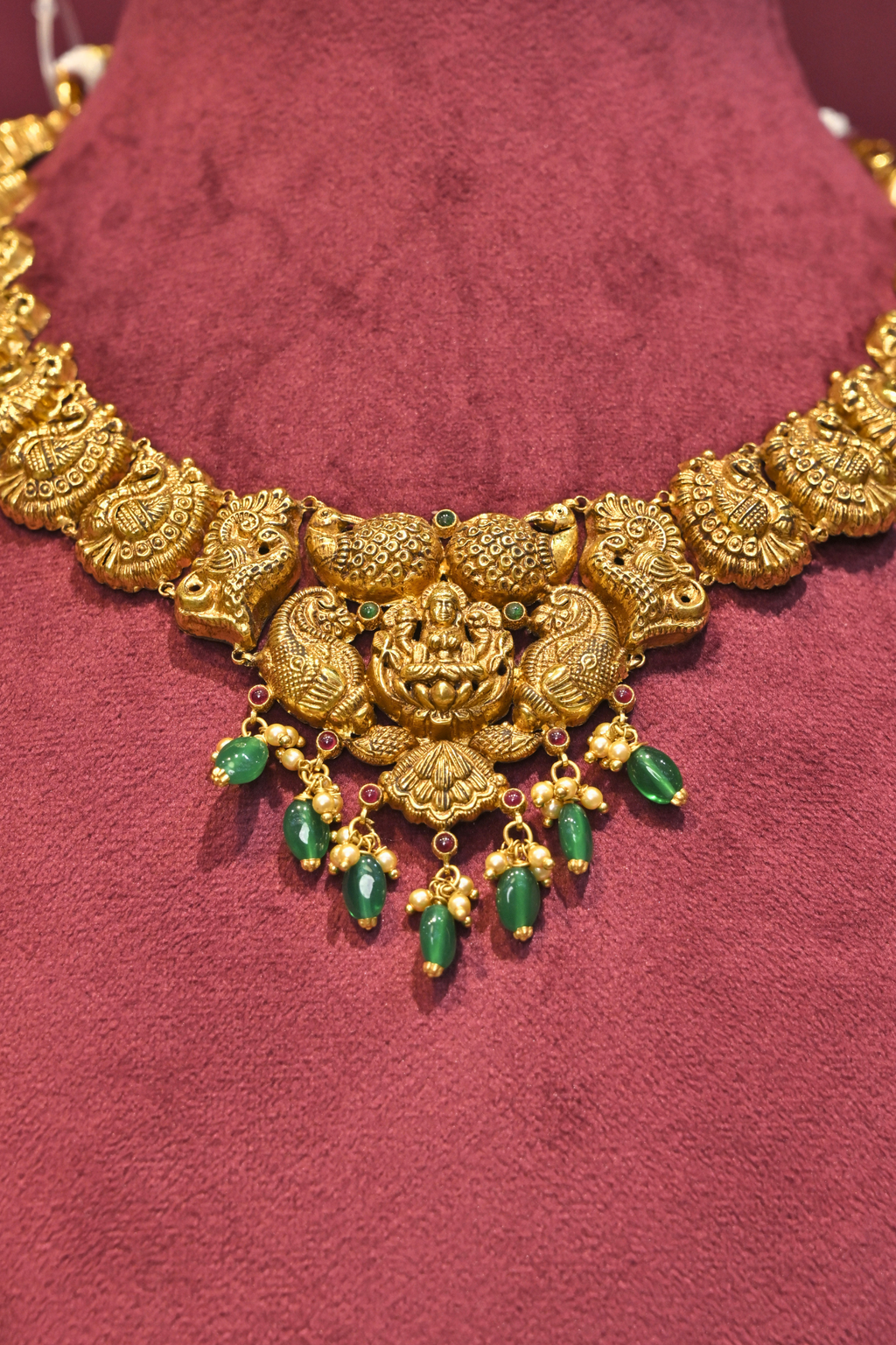 Lakshmi Peacock Temple Choker Necklace