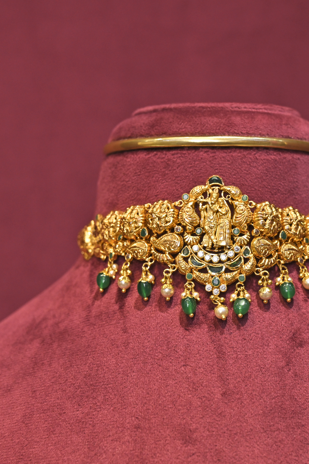 Radha Krishna Temple Choker Necklace