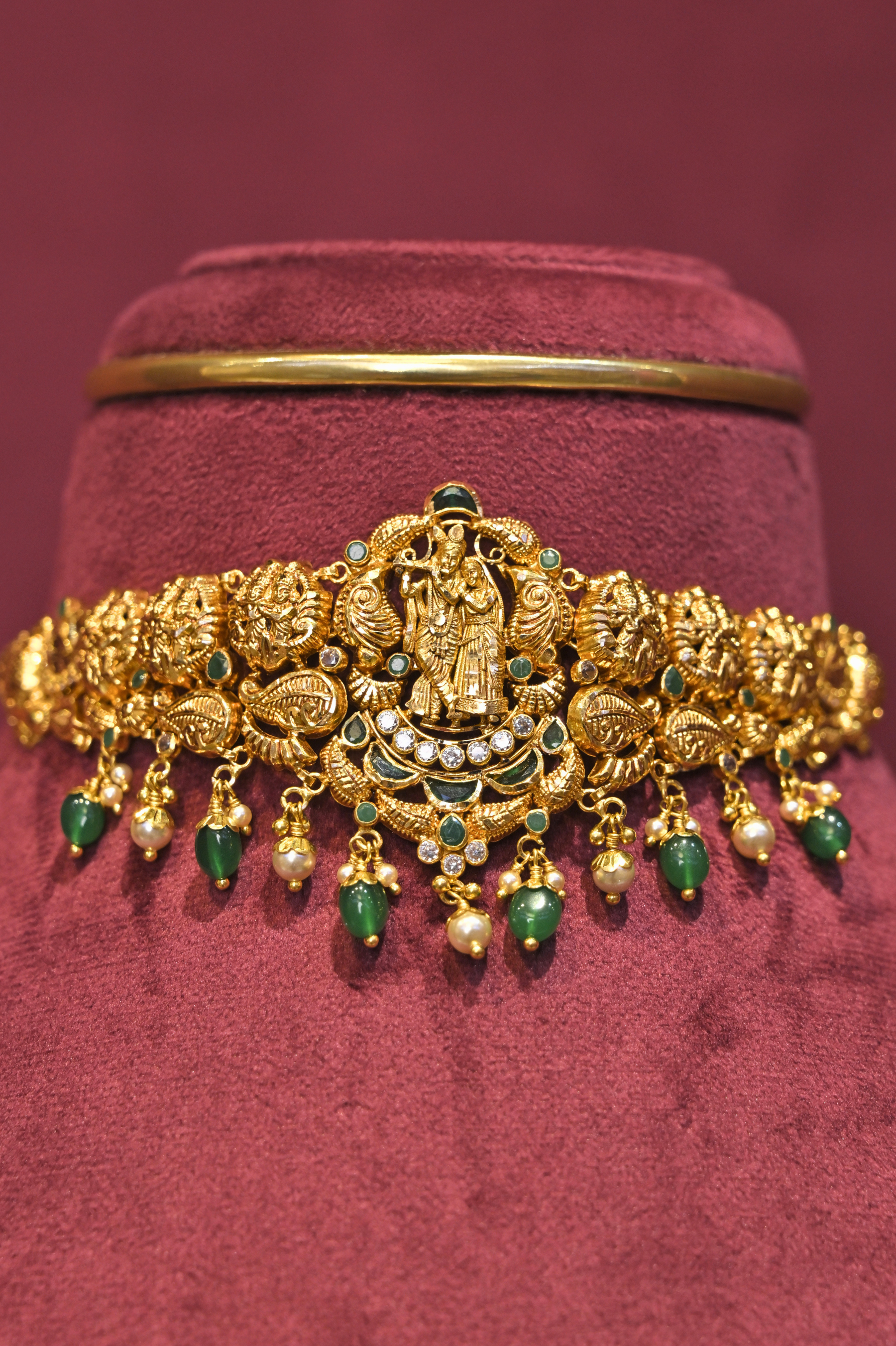 Radha Krishna Temple Choker Necklace