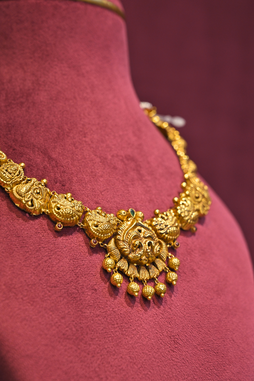 Mayura Antique Temple Choker Necklace