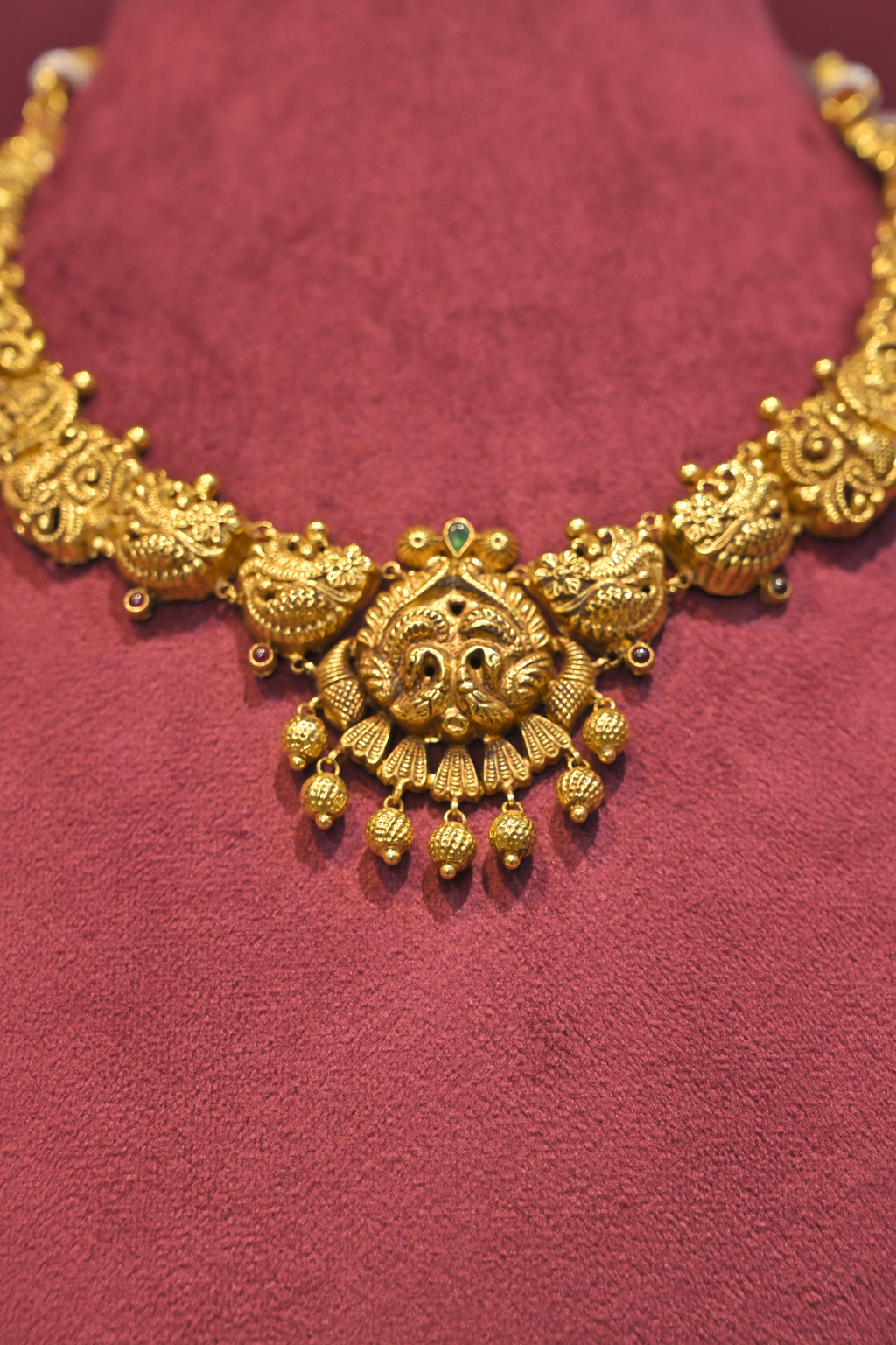 Mayura Antique Temple Choker Necklace
