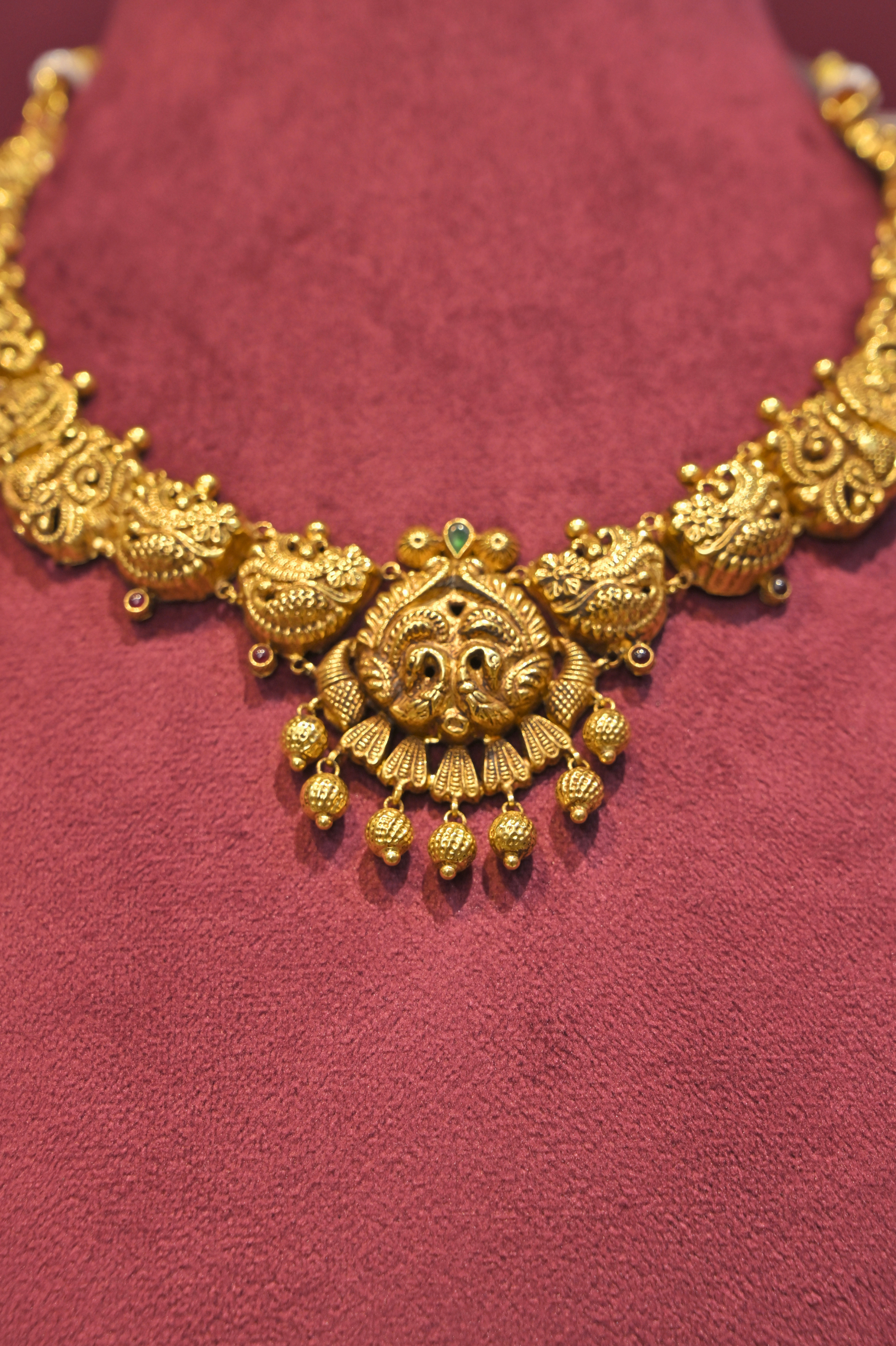Mayura Antique Temple Choker Necklace