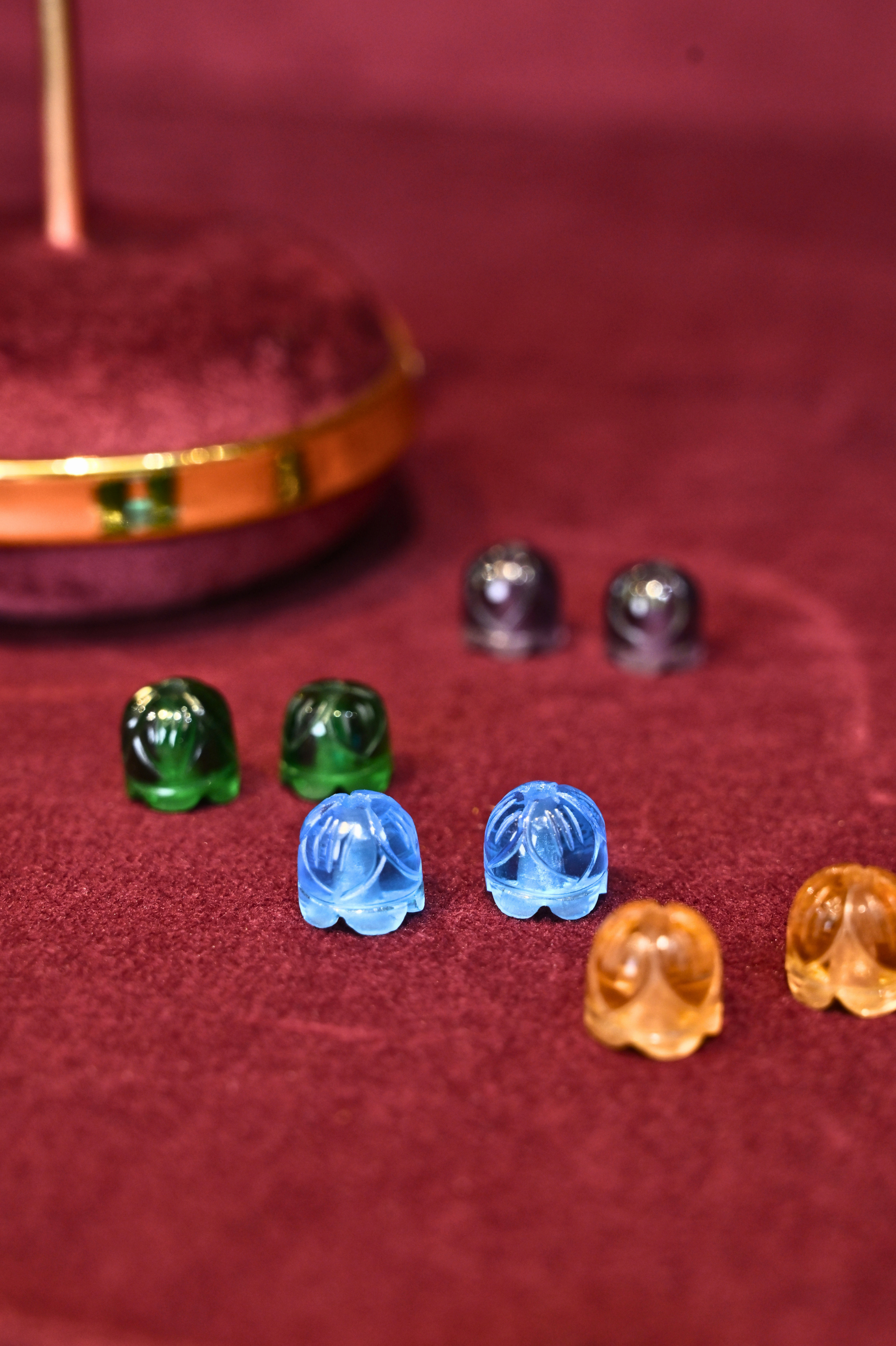 Interchangeable Stone Jhumka Earrings | Multiple Color Options