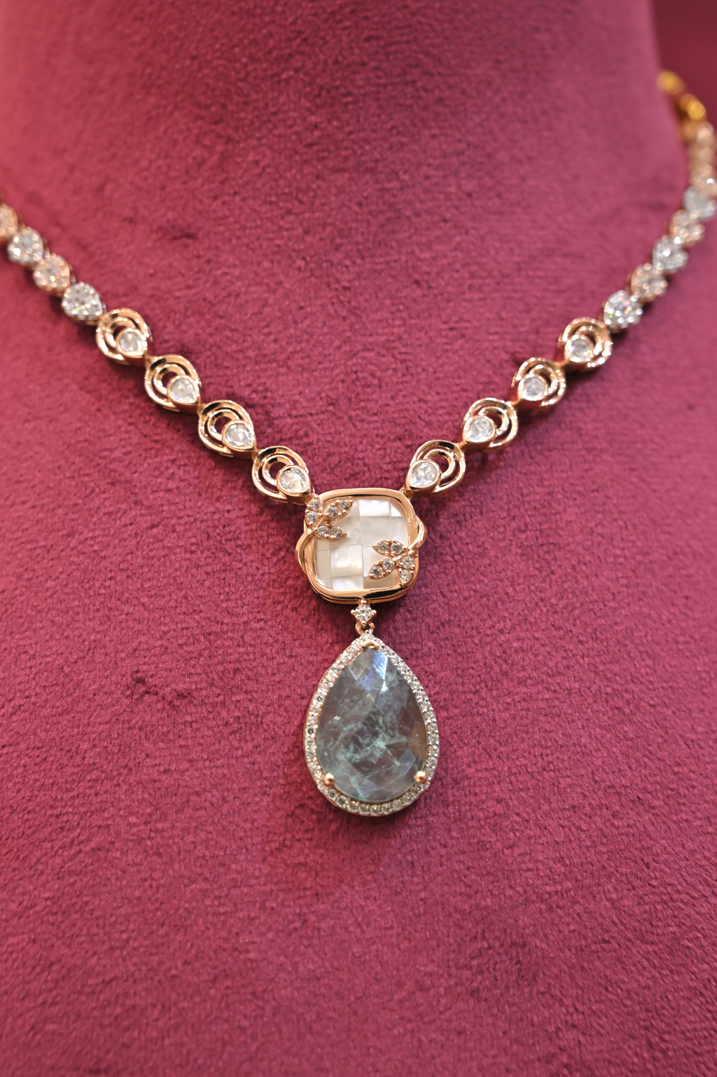 Labradorite Drop Pendant Necklace
