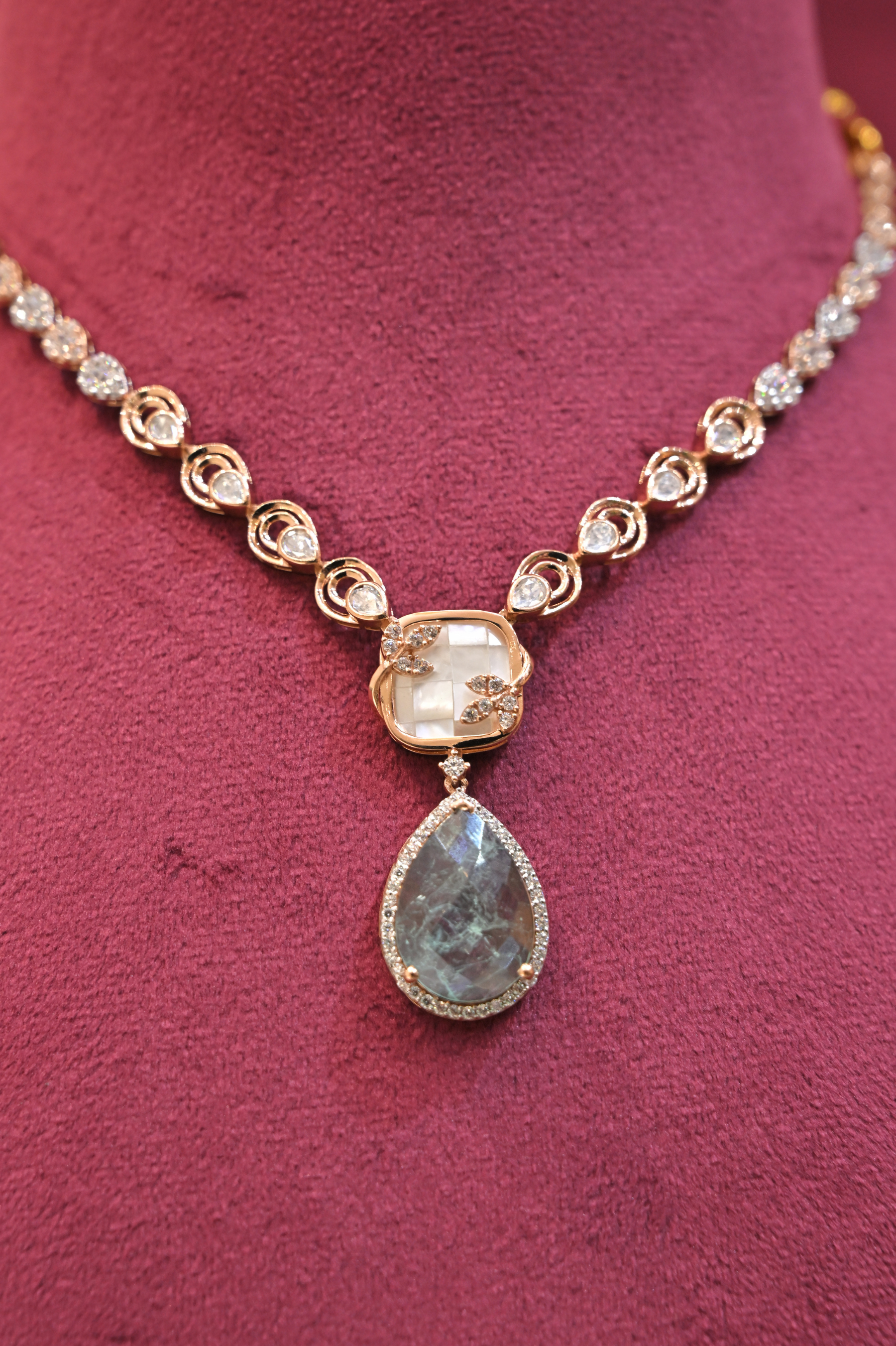 Labradorite Drop Pendant Necklace