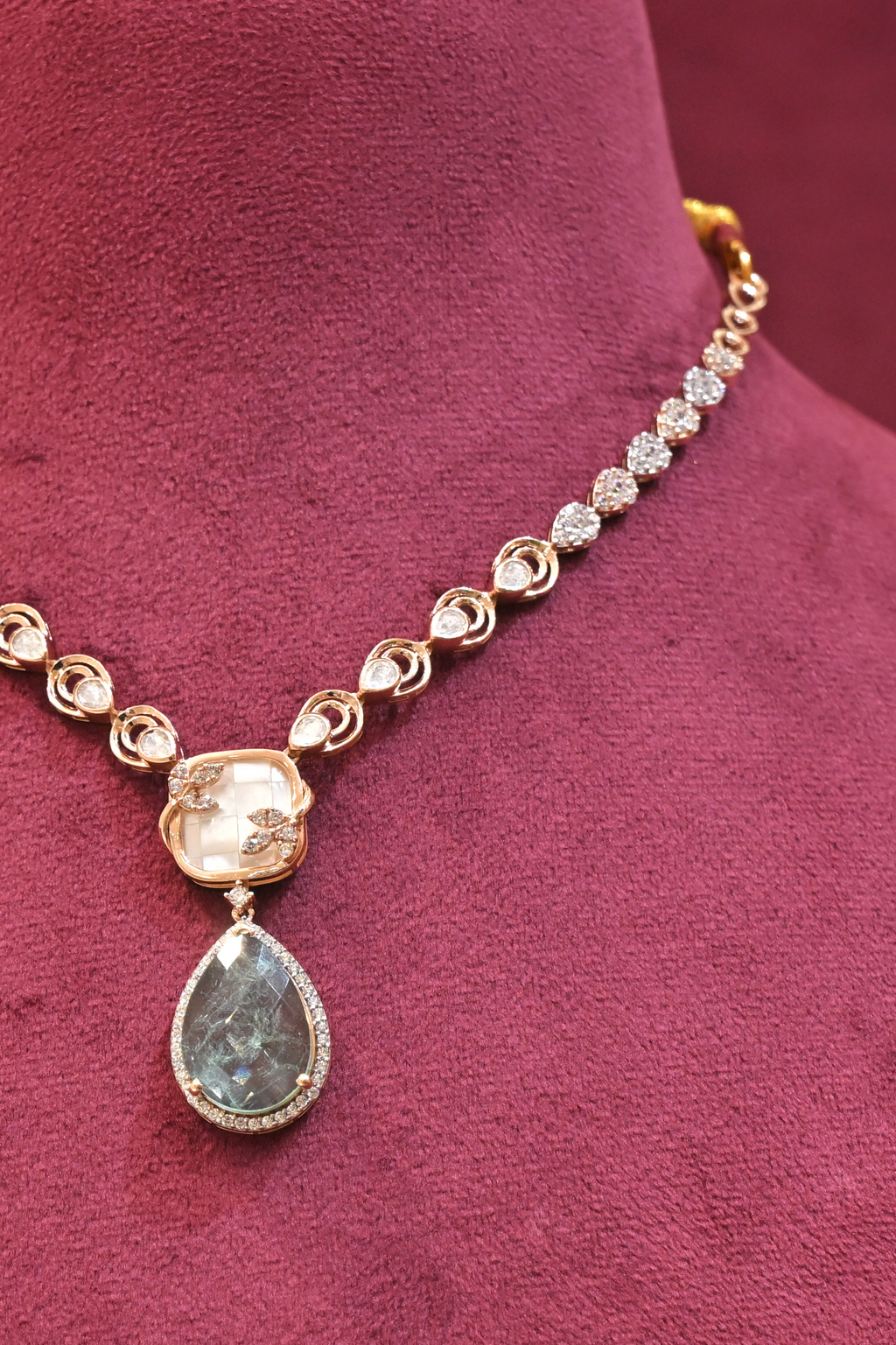 Labradorite Drop Pendant Necklace