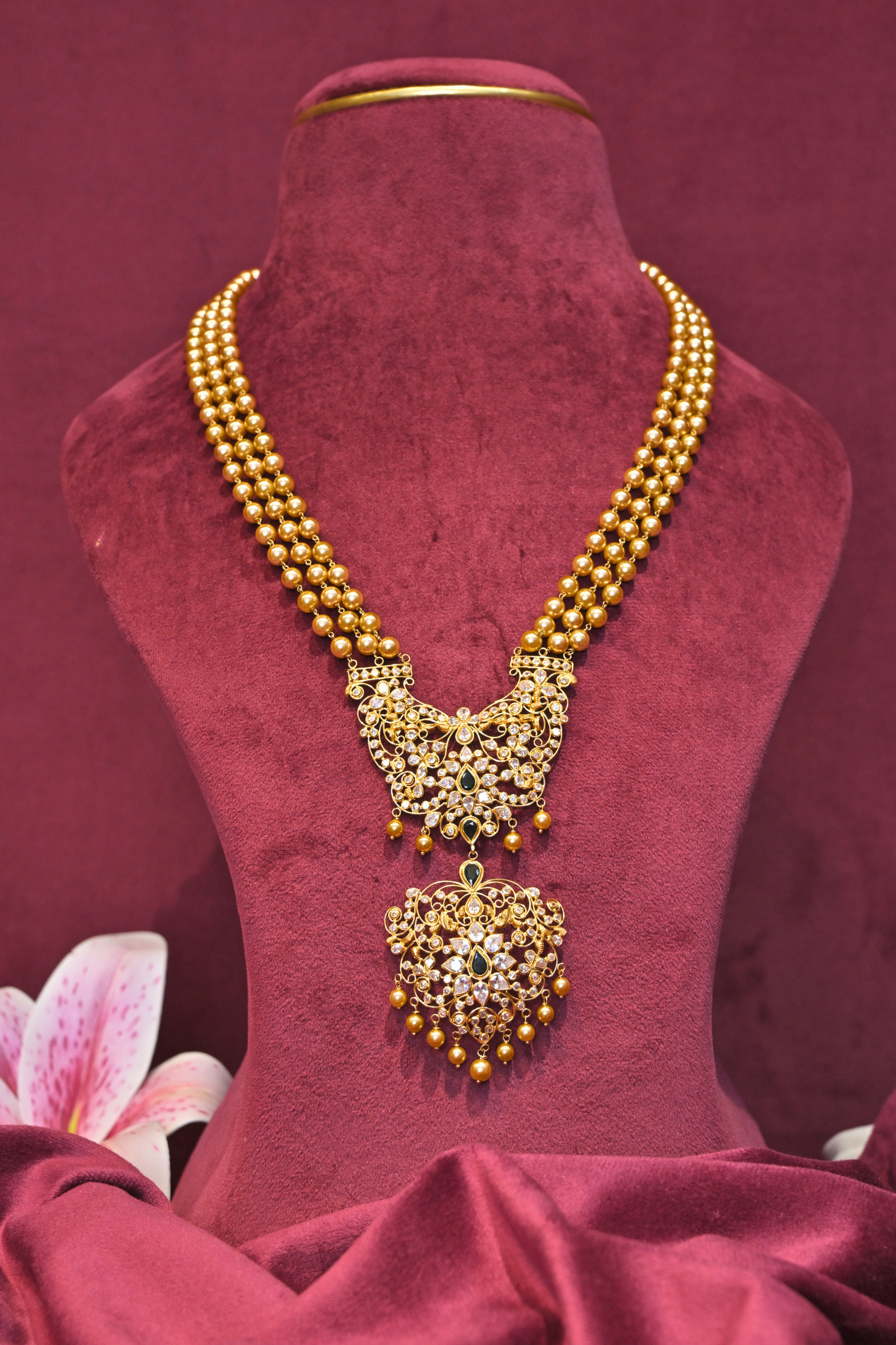 Heritage Kundan Long Haar with Dual Pendant