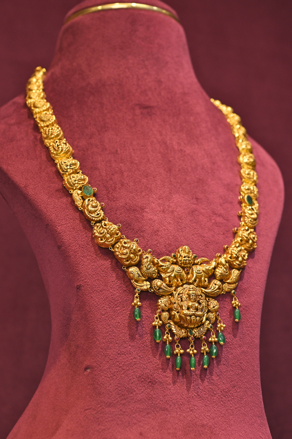 Lakshmi Elephant Heritage Temple Necklace