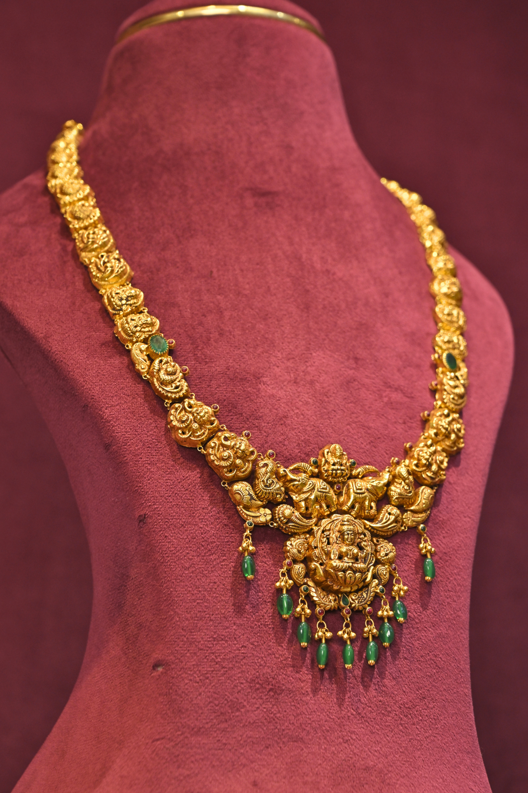 Lakshmi Elephant Heritage Temple Necklace