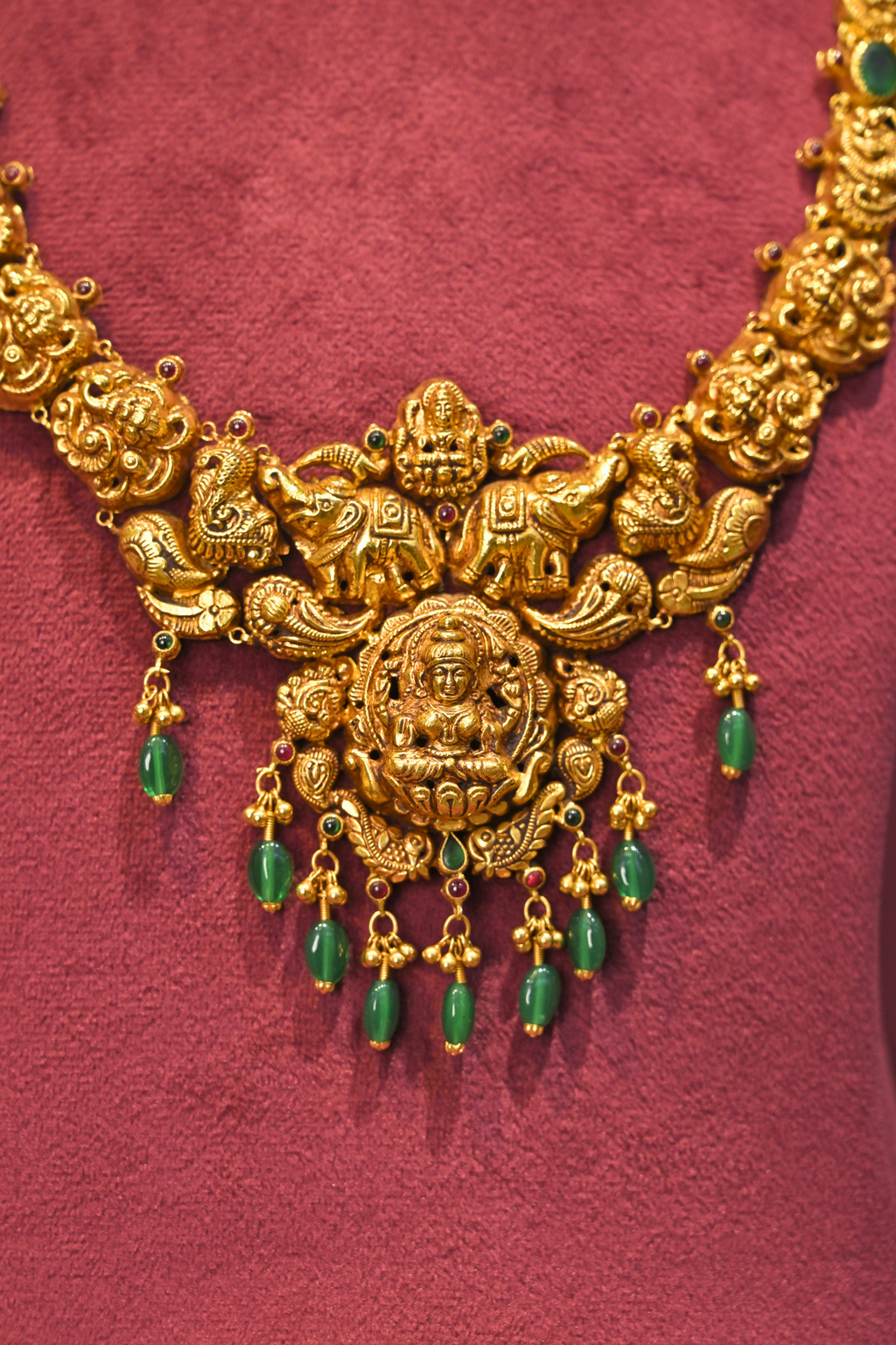 Lakshmi Elephant Heritage Temple Necklace