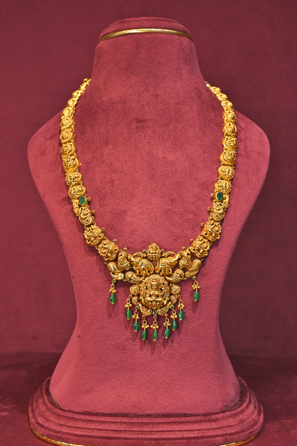 Lakshmi Elephant Heritage Temple Necklace