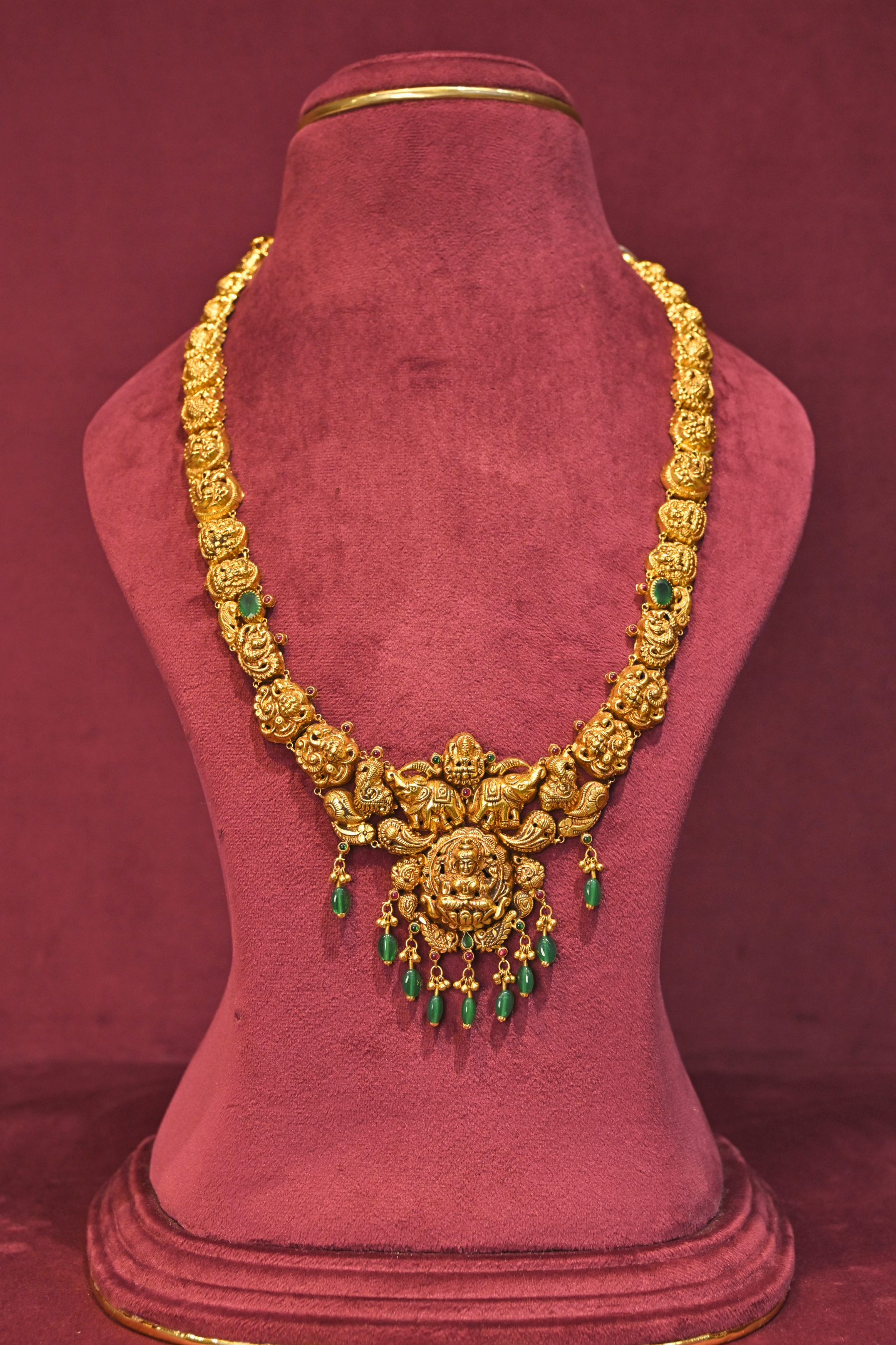 Lakshmi Elephant Heritage Temple Necklace