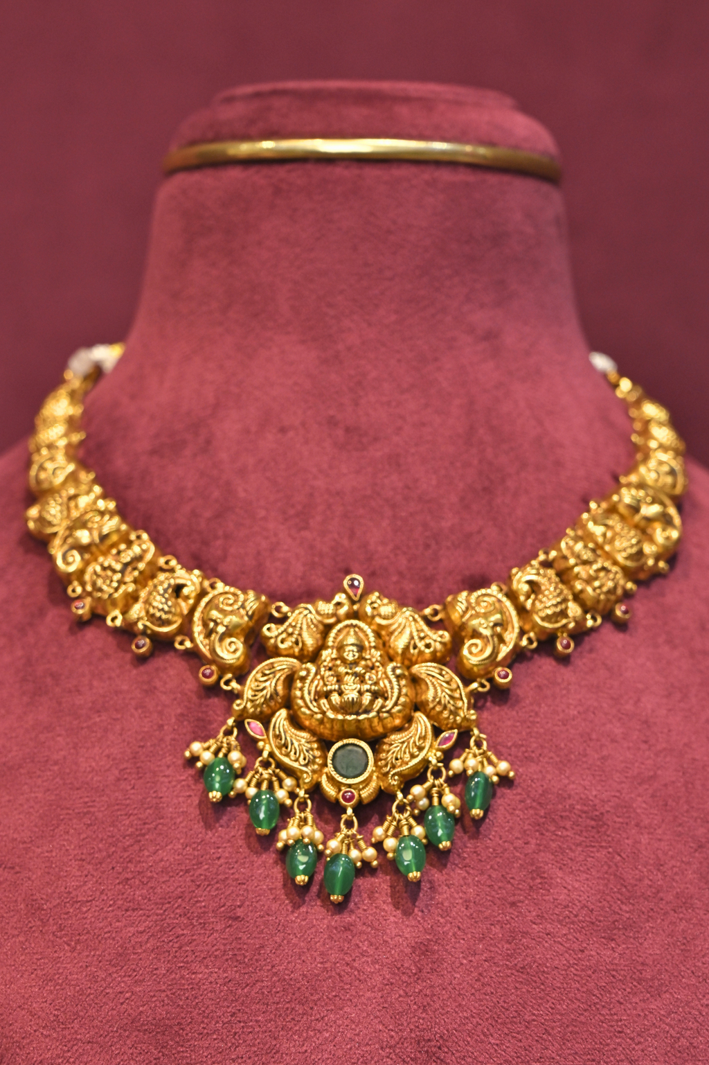 Lakshmi Peacock Temple Choker Necklace
